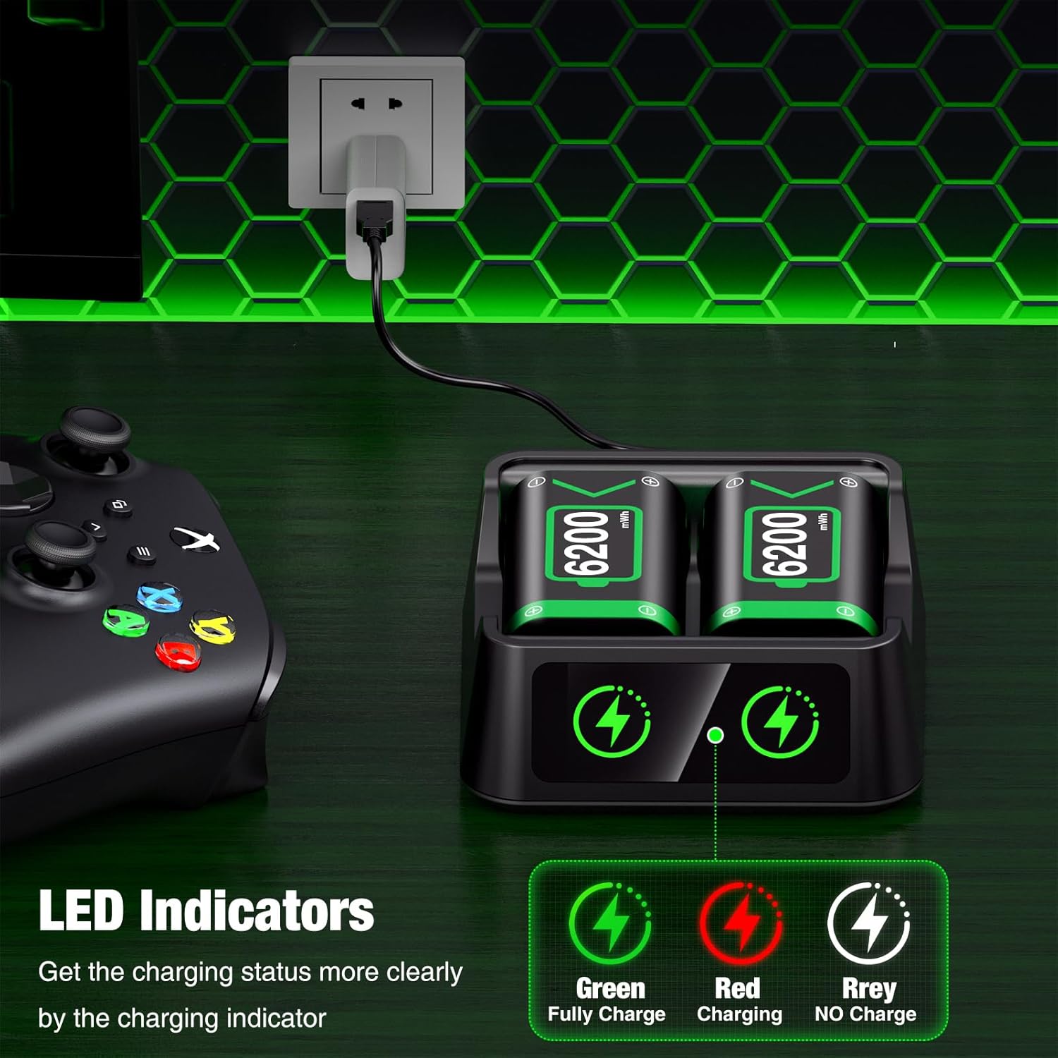 Thumbnail 4 de HELLCOOL Battery Pack Rechargeable 4800mWh for Xbox controllers