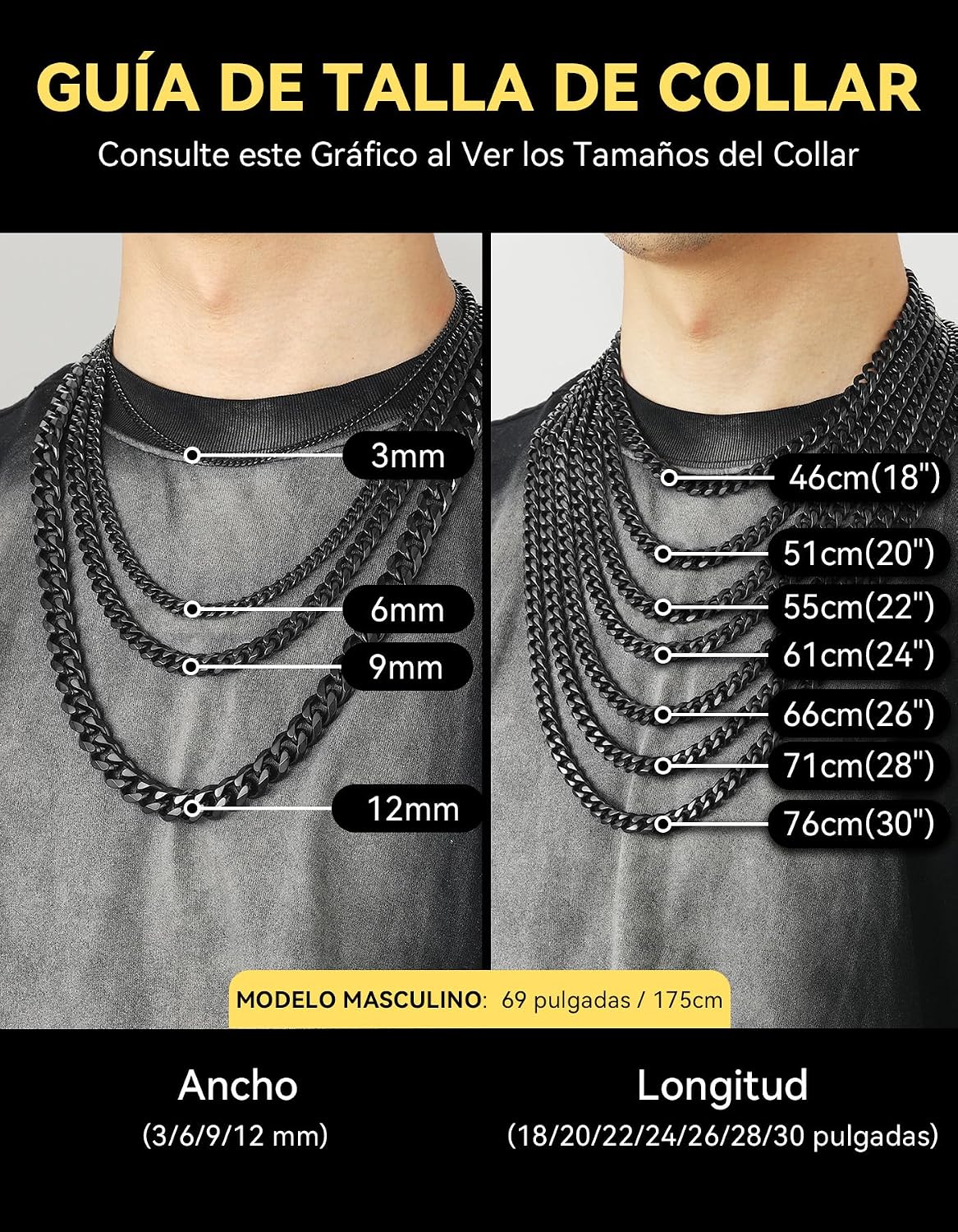 Thumbnail 5 de ChainsHouse Cadena Cubana 6 mm 51 cm