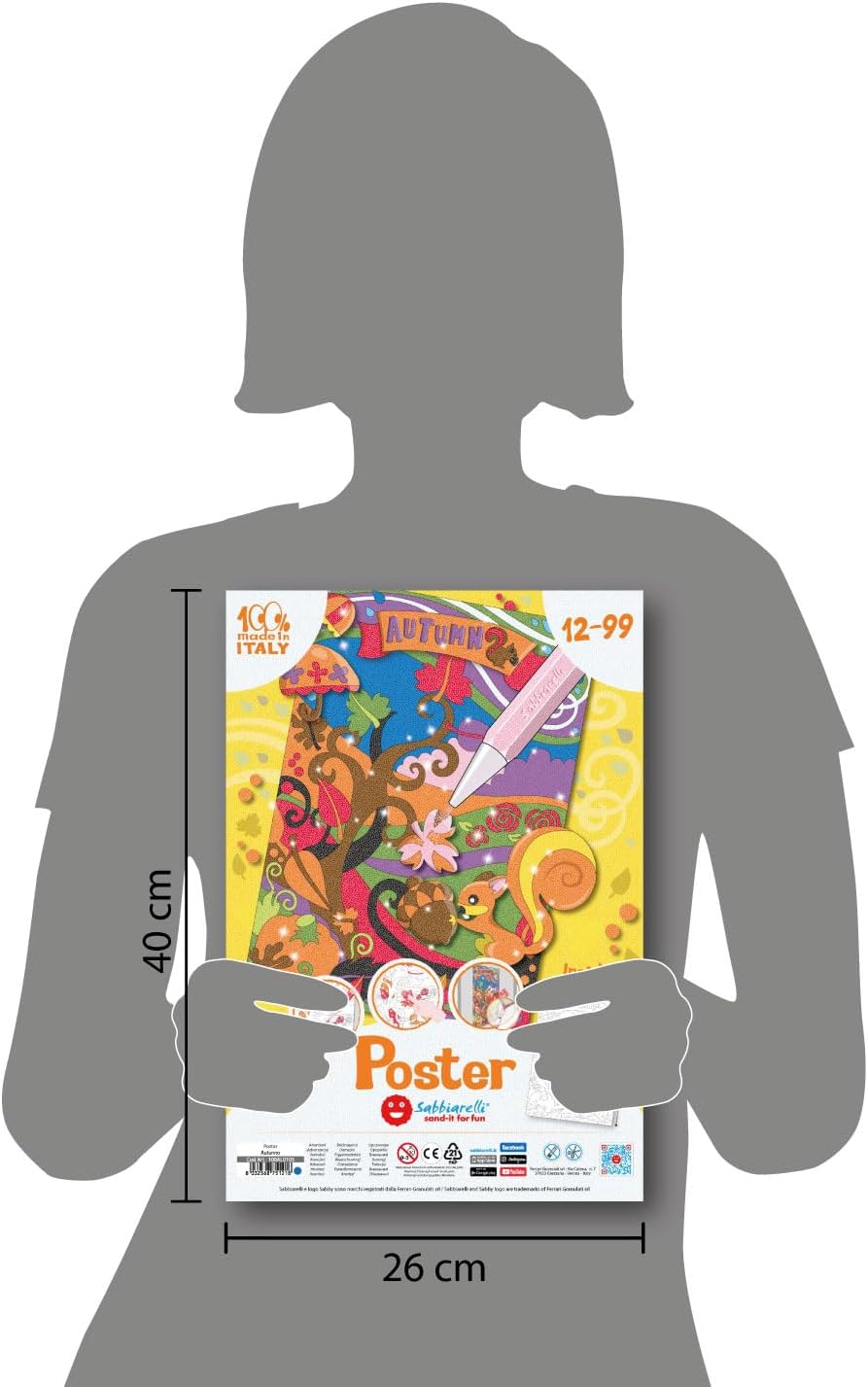 Thumbnail 2 de Sabbiarelli Sand-it For Fun – Poster Autunno (A3) con disegno adesivo: un viaggio creativo in sabbia colorata