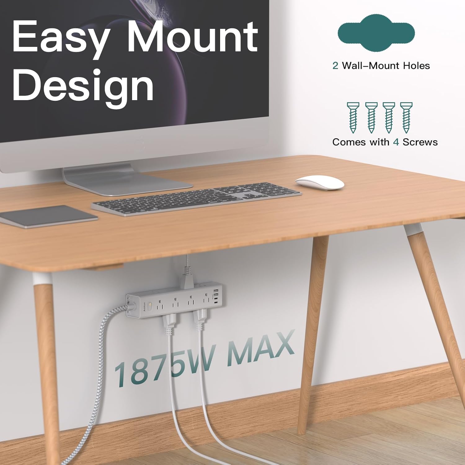 Thumbnail 5 de Surge Protector Power Strip 1050J โ 12-Outlet Strip ๐