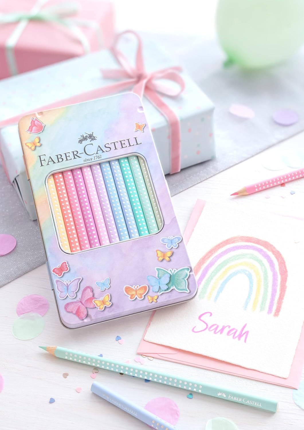 Detalle de FABER-CASTELL Sparkle Matite pastello 12 colori in astuccio metallico