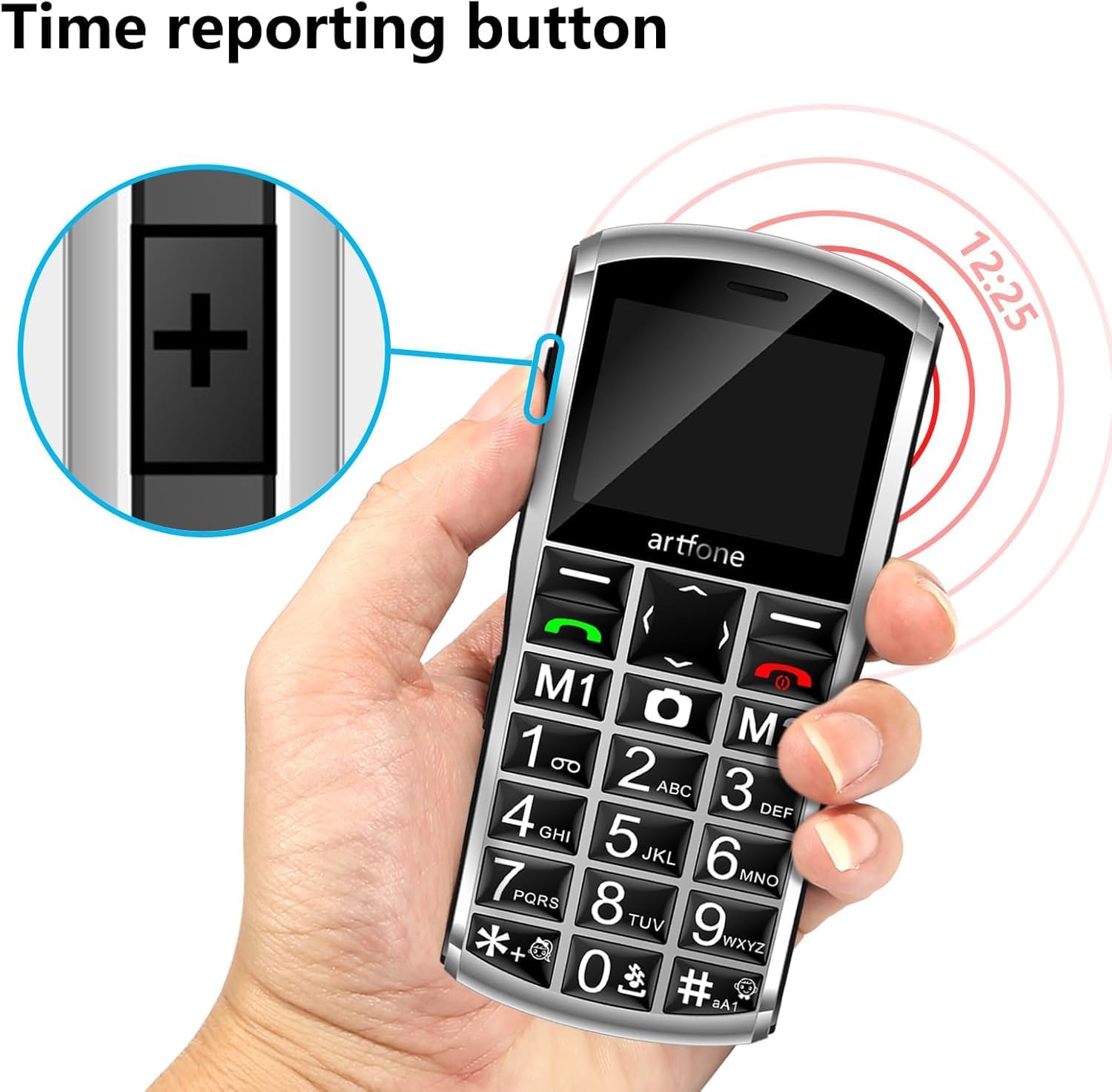 Thumbnail 1 de Artfone A400 Argento – Telefono 4G per anziani con tasti grandi e SOS