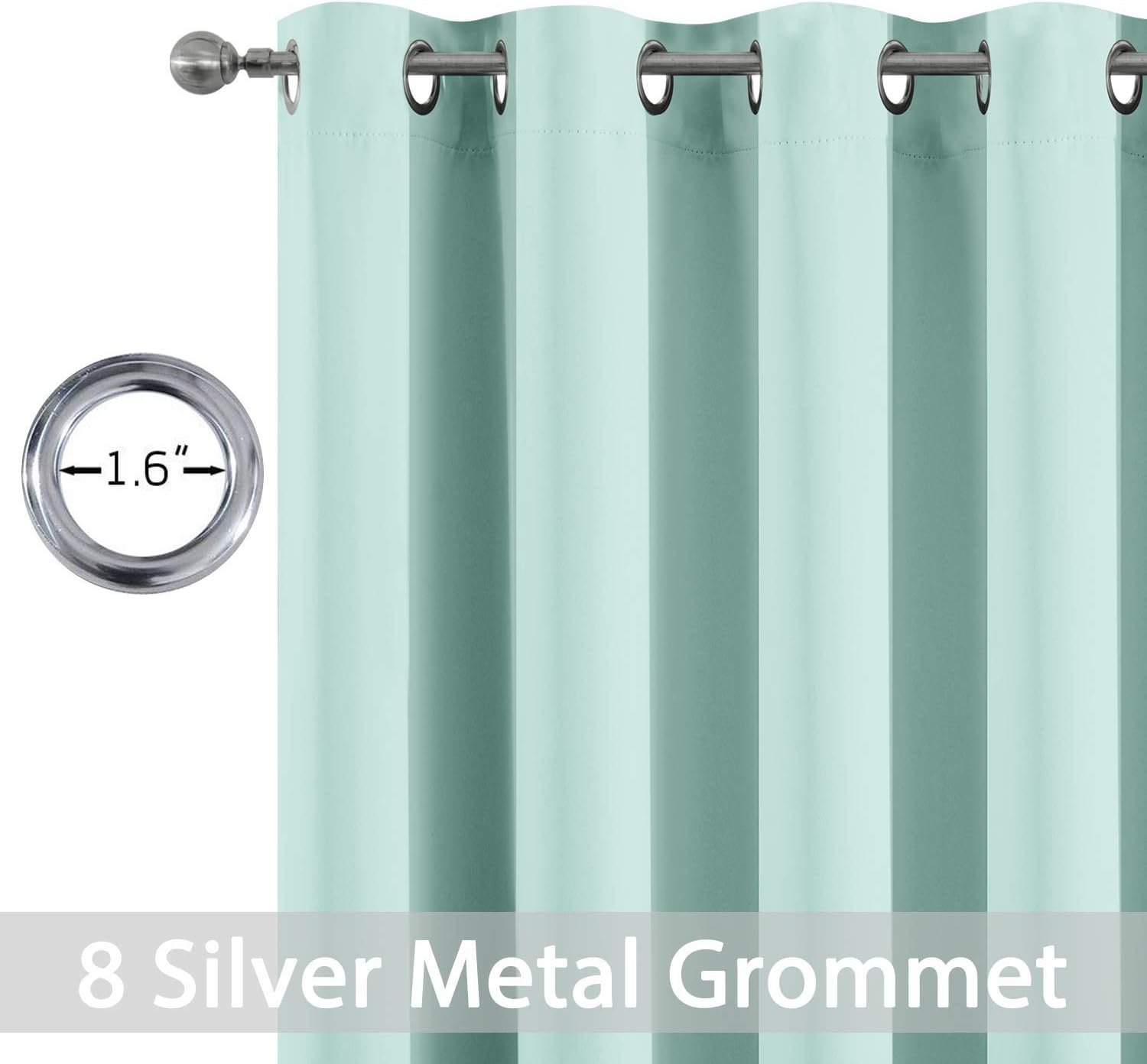 Thumbnail 1 de Yakamok Pure White Curtains 52 x 54 Inch