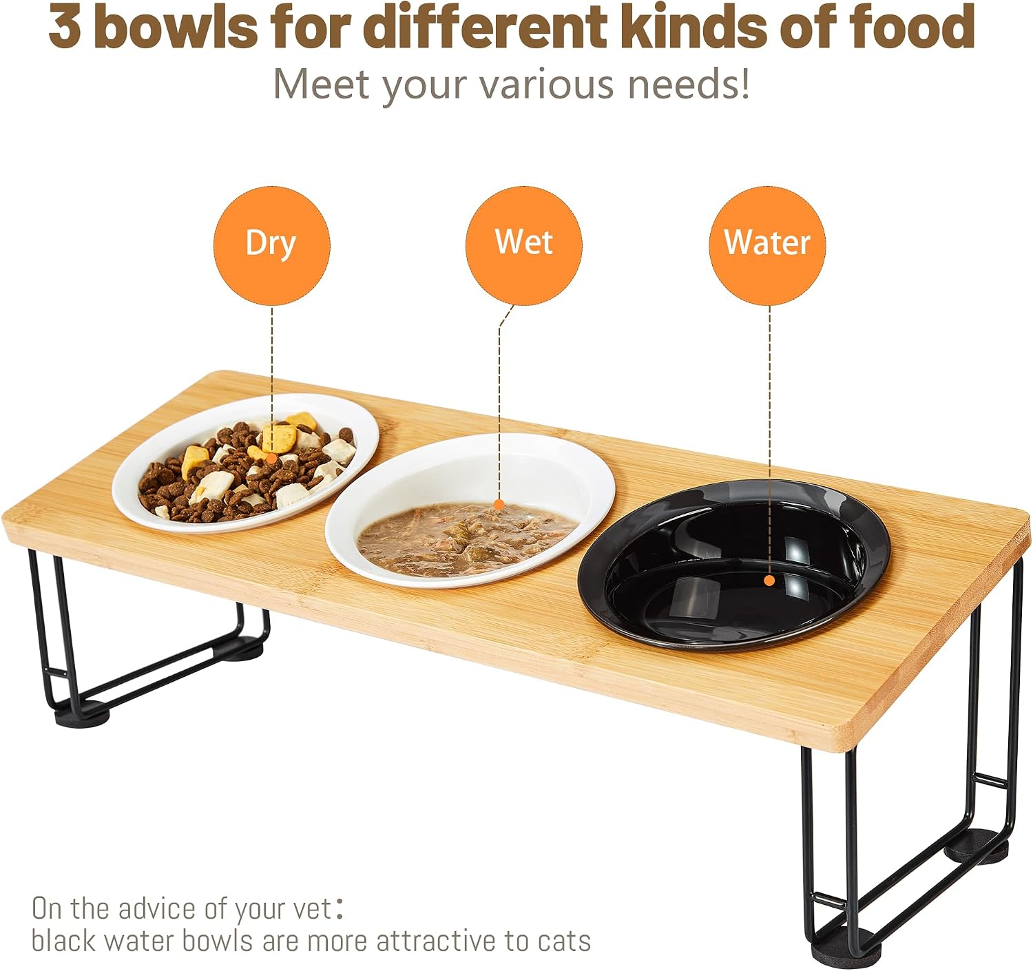 Detalle de Ousiya Elevated Cat Bowls 15° Tilted Design