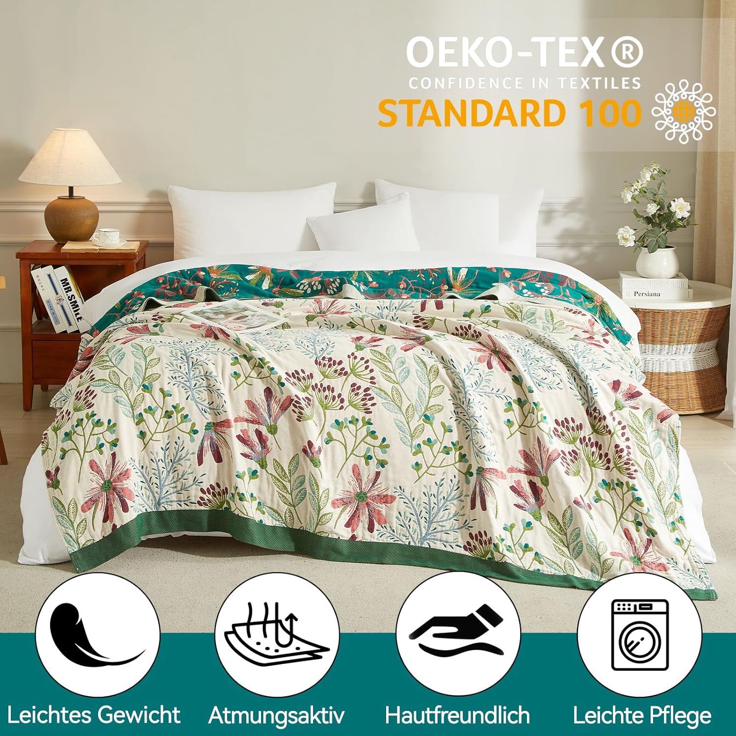 Thumbnail 2 de Bailix Premium Boho Tagesdecke 150x200 cm