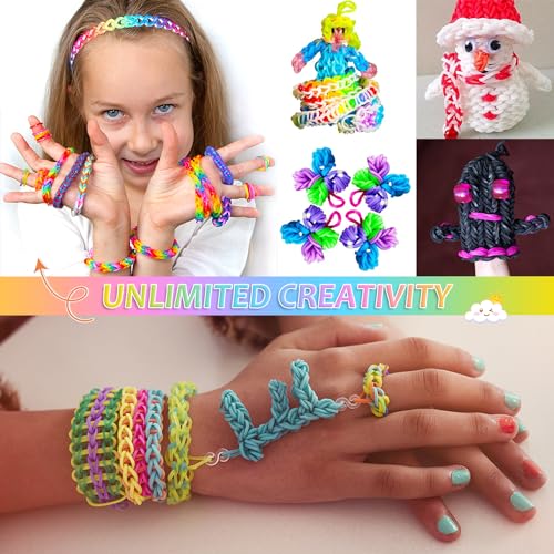 Detalle 2 de AOKITO 2500+ Elastici per Braccialetti: kit completo 32 colori con perline, fermi e accessori per bambini