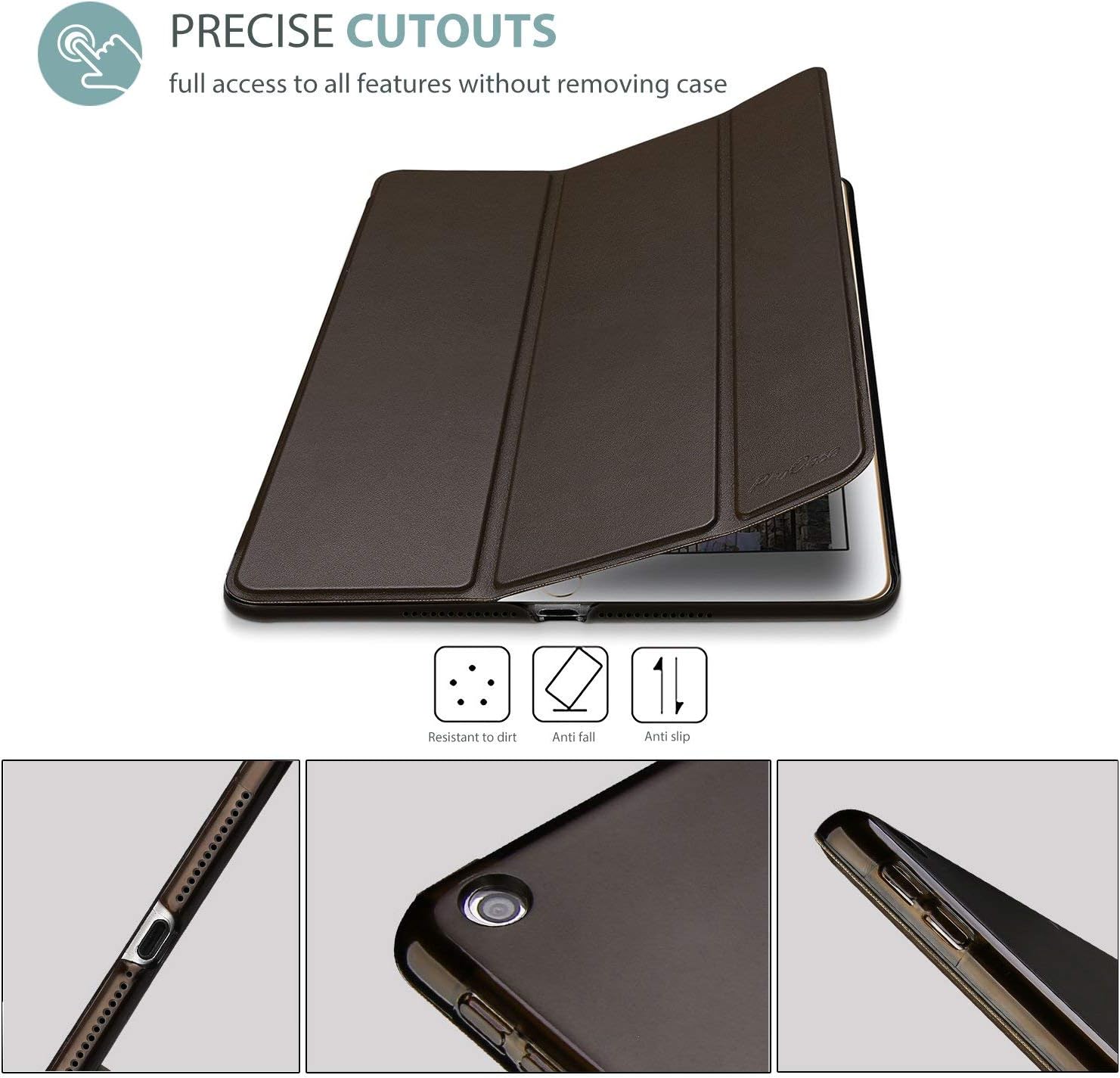 Thumbnail 2 de ProCase Hülle für iPad 9.7 (2017/2018) – Dreifach ultra dünn, transluzente Rückseite, Auto Sleep/Wake