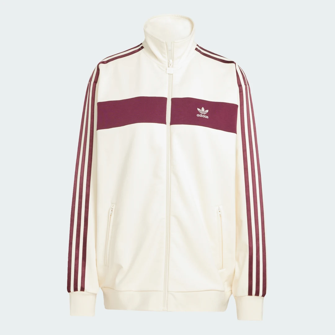 Detalle de Chaqueta Colorblock Adidas en blanco