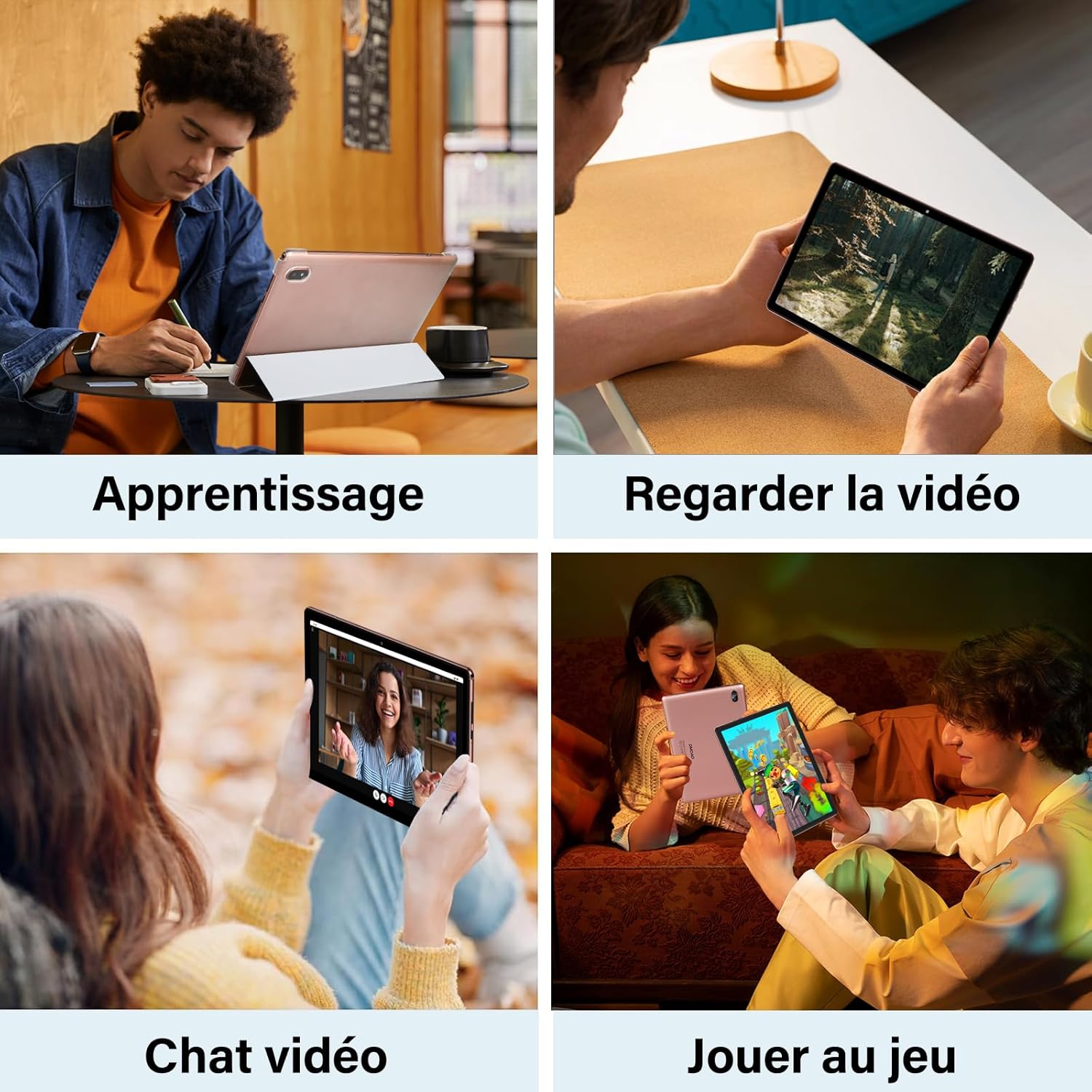 Thumbnail 6 de DMOAO Tablet 10 pollici Android con 18GB RAM + 128GB ROM (espandibile), 5G Wi‑Fi 6 e Widevine L1, custodia, oro rosa