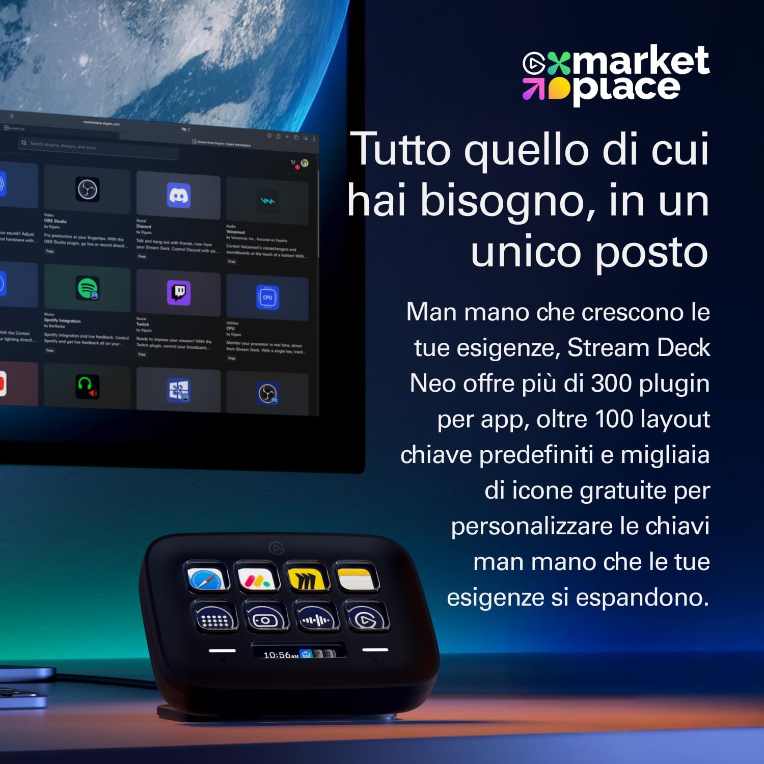 Thumbnail 5 de Elgato Stream Deck Neo Nero 8 tasti