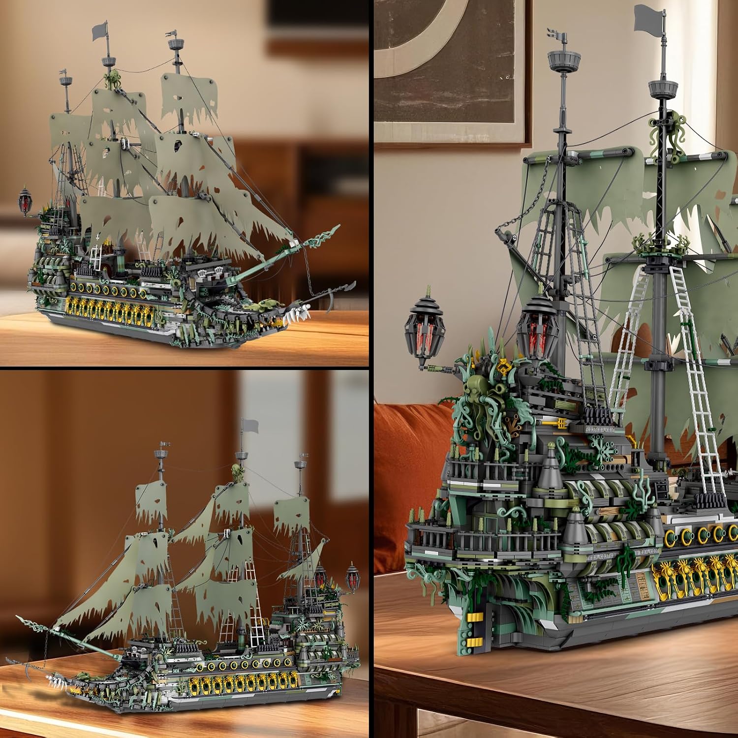 Detalle de Reobrix Flying Dutchman 66037: Set di costruzione della nave pirata da 5503 pezzi