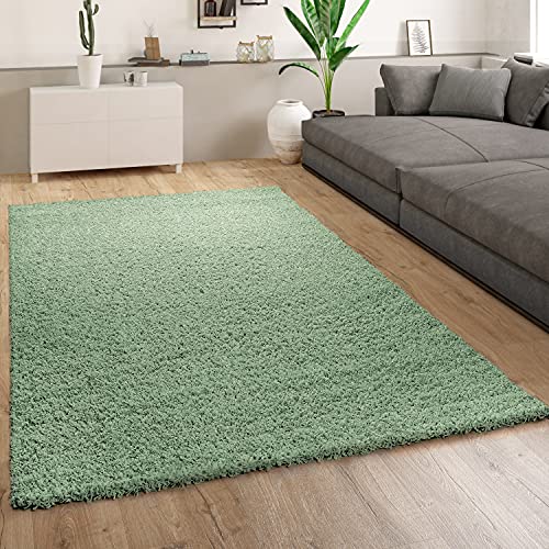 Thumbnail 4 de Paco Home Tapis Shaggy Vert 70x140 cm 🛋