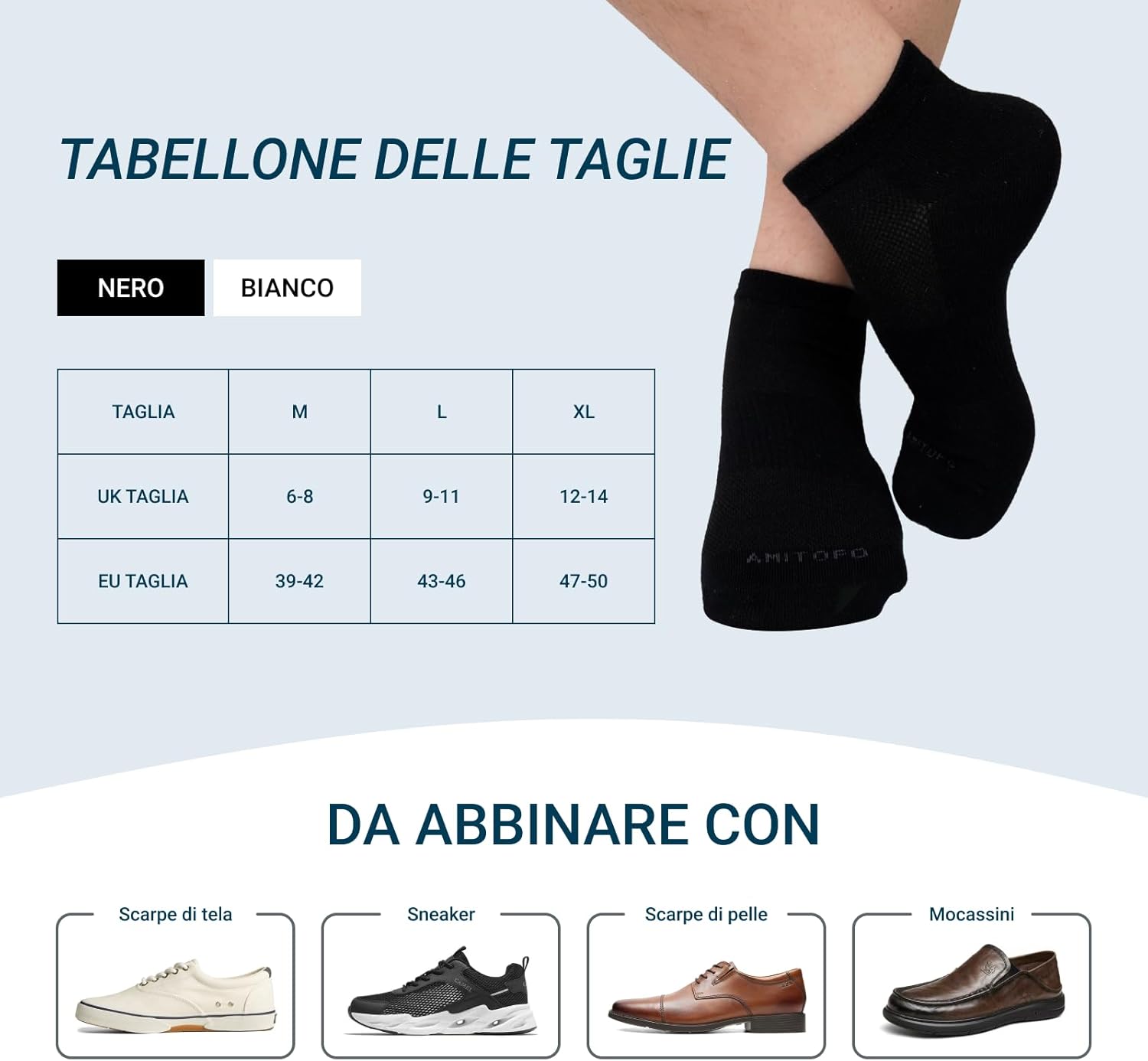 Thumbnail 6 de LOFIR calzini corti uomo in bambù (6 paia) traspiranti anti-odore per running, lavoro e trekking