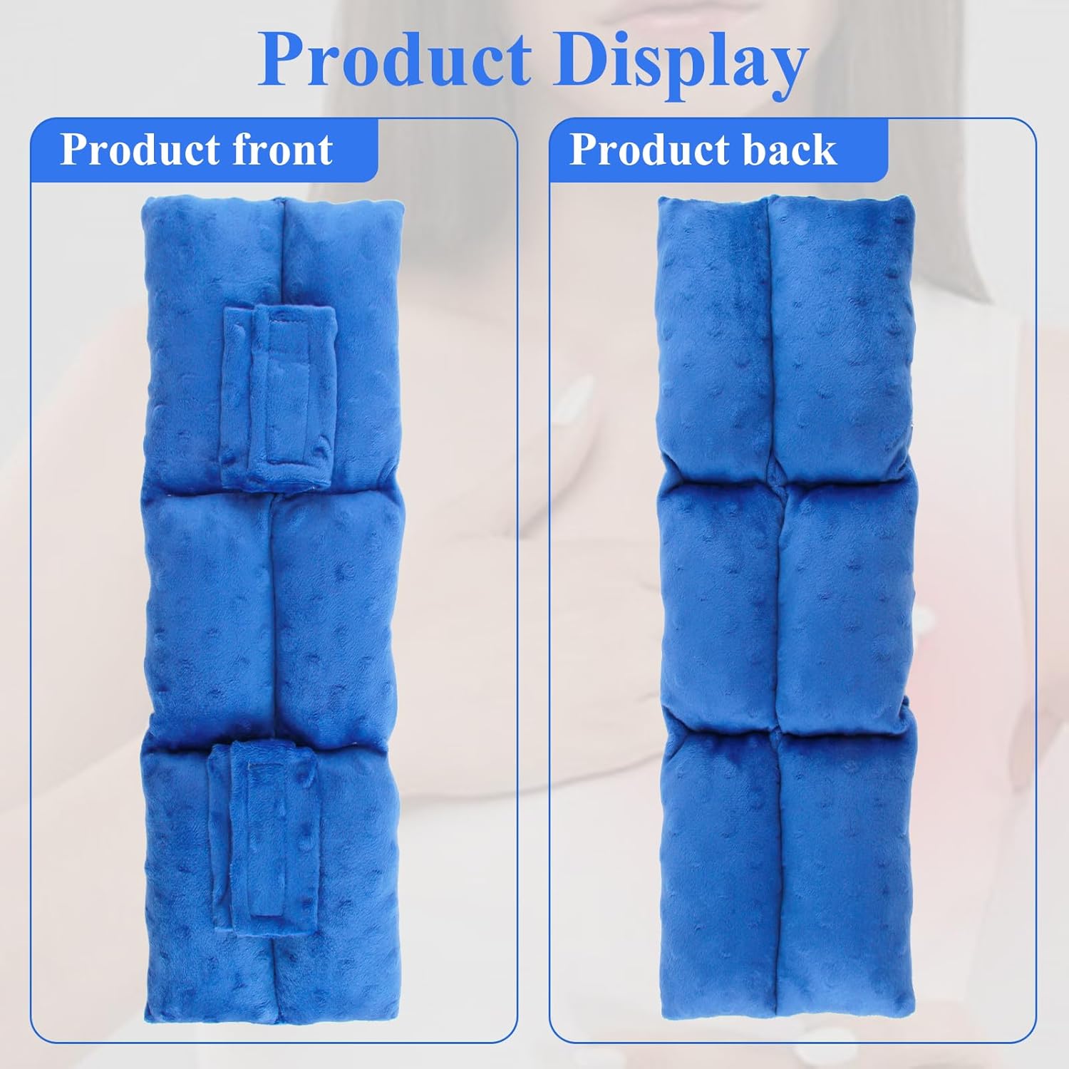 Detalle de Hysterectomy/Post-Surgery Seatbelt Pillow with Pocket – Navy Blue