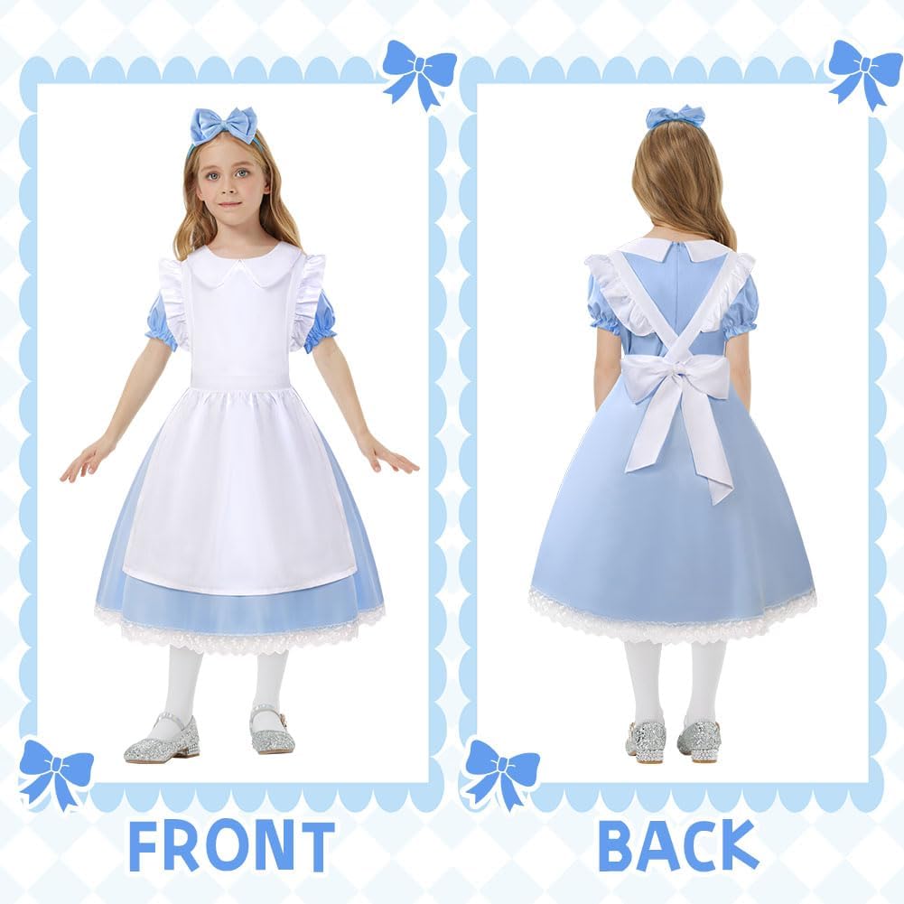 Detalle 2 de Vestito Alice Bambina di Aomig – Costume Alice nel Paese delle Meraviglie