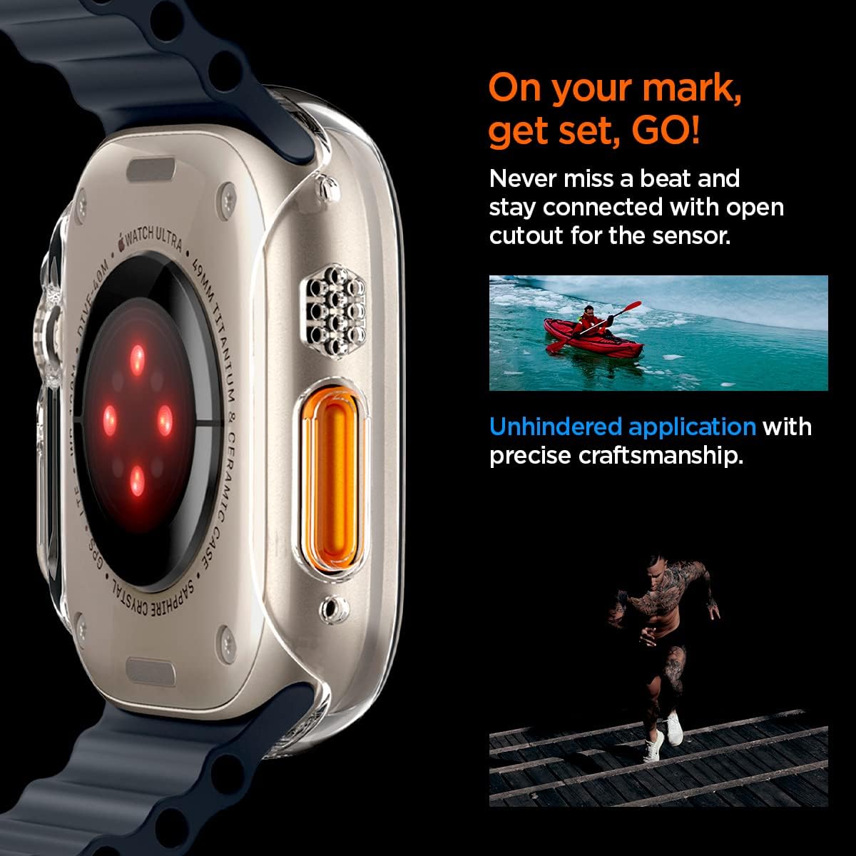Thumbnail 5 de Cover Spigen Thin Fit in policarbonato trasparente per Apple Watch Ultra 3/Ultra 2/Ultra 1 49 mm