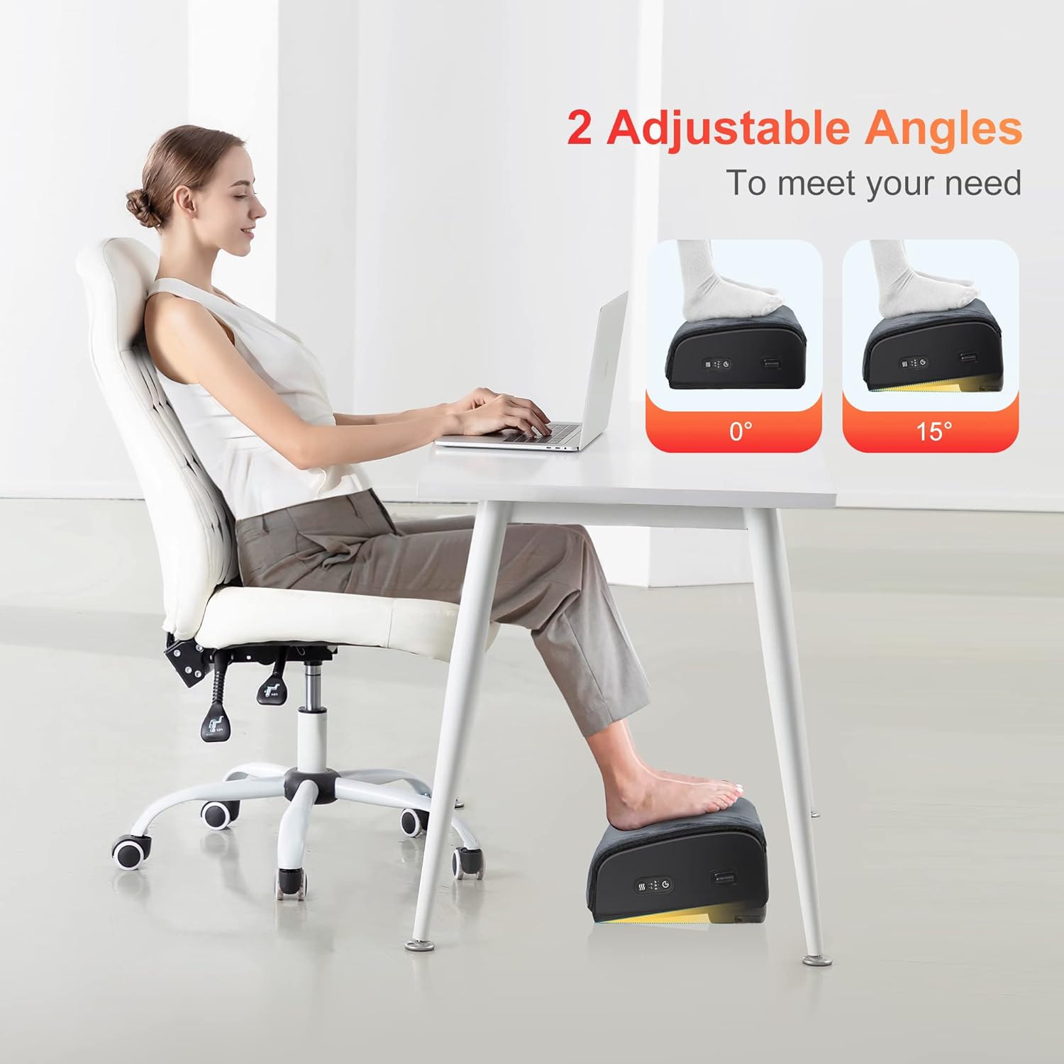 Thumbnail 3 de COMFIER heated foot rest with under-desk support for home office and gaming desks