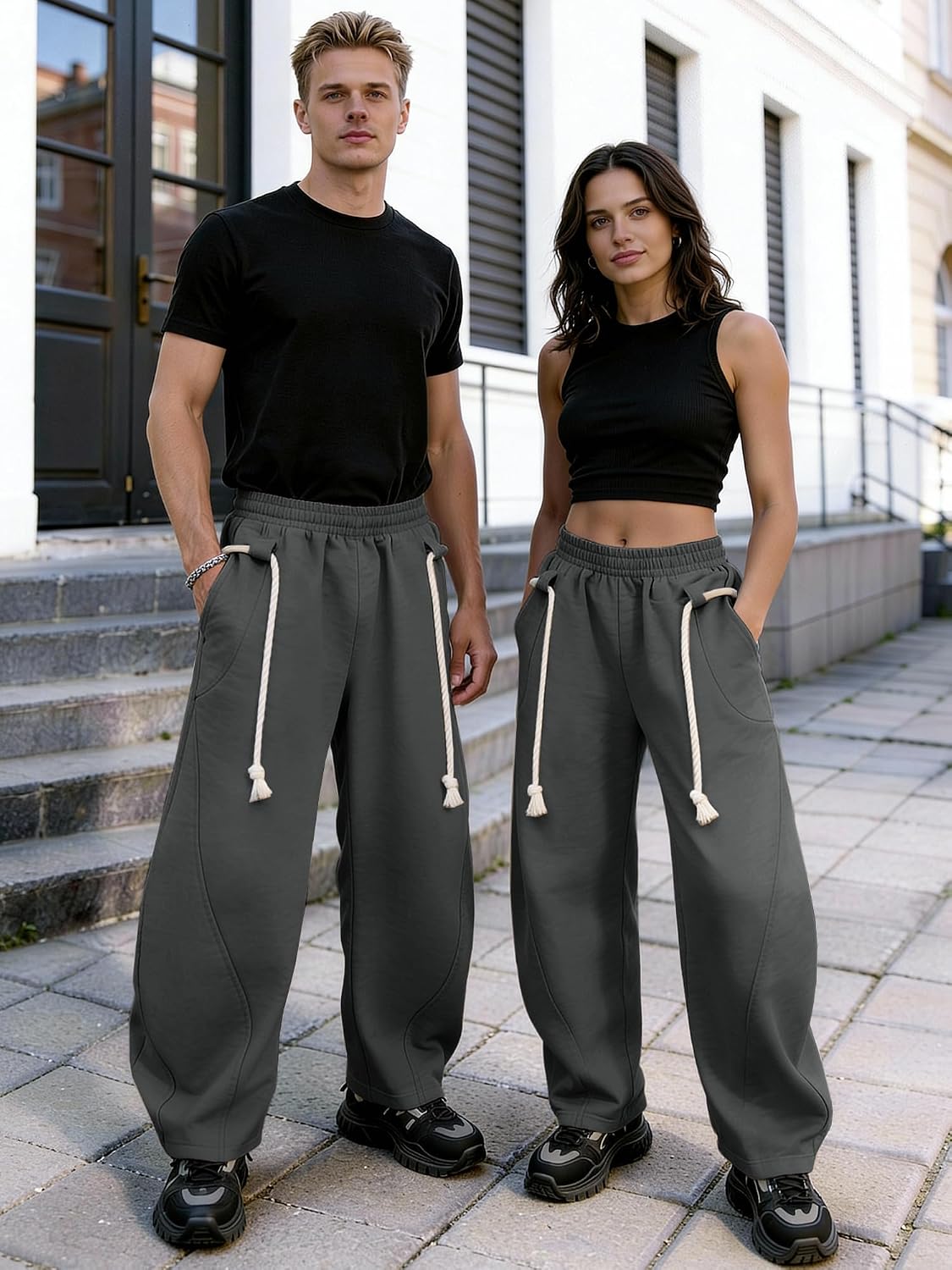 Thumbnail 4 de PLEPAN Men's Baggy Barrel Sweatpants