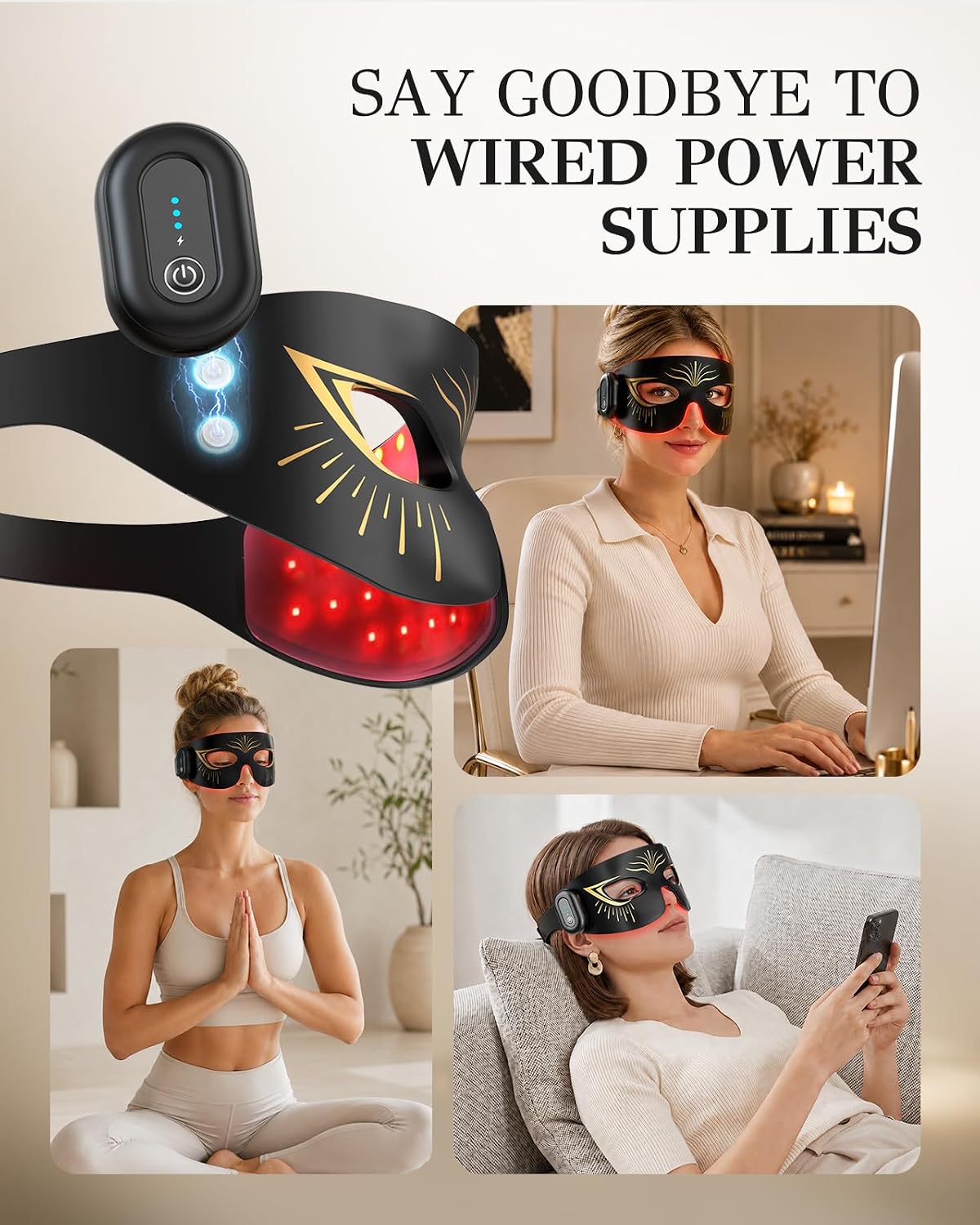 Detalle de XSSNVV Red Light Eye Mask, 630 nm
