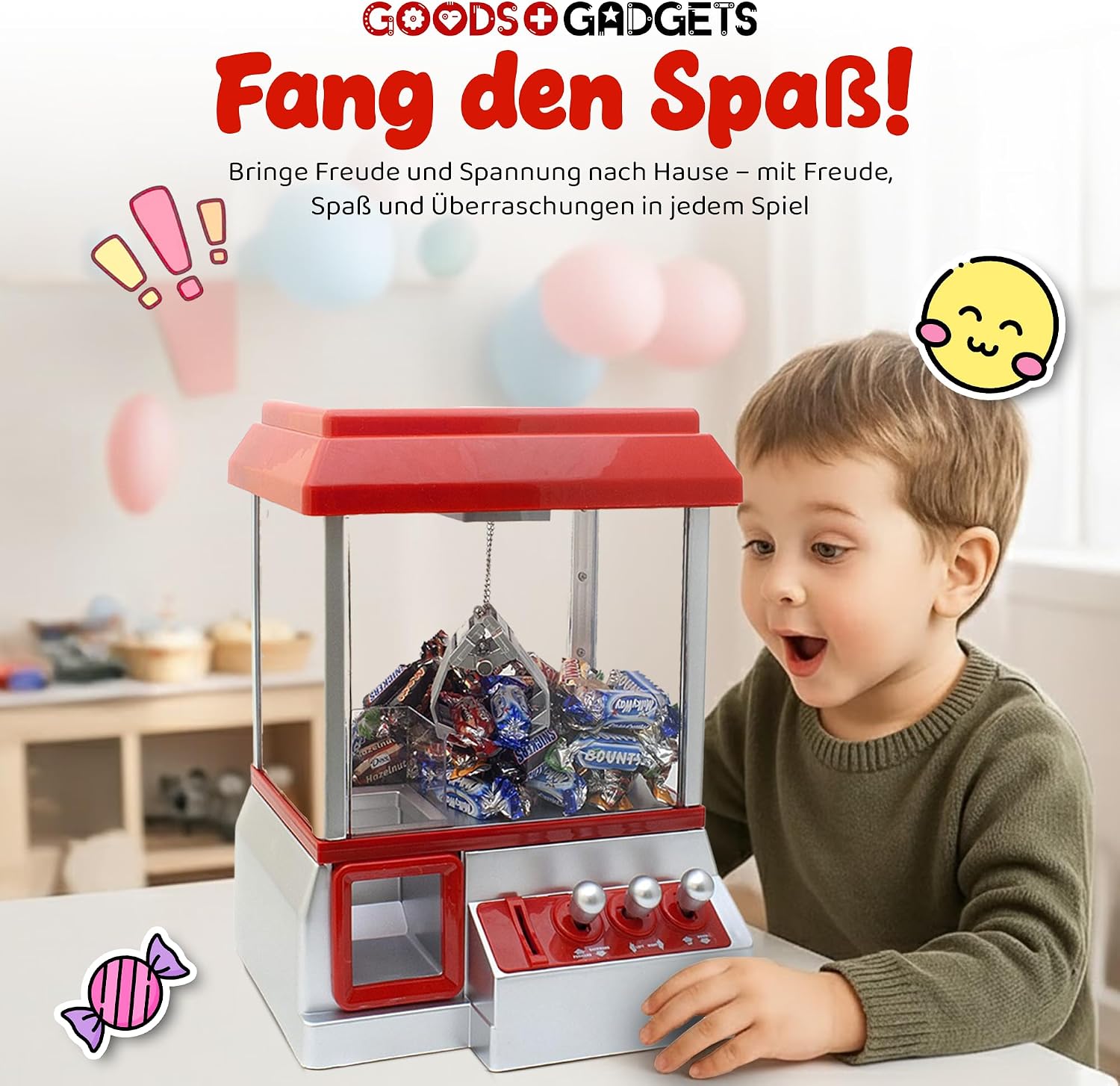 Thumbnail 3 de Candy Grabber Süßigkeitenautomat rot
