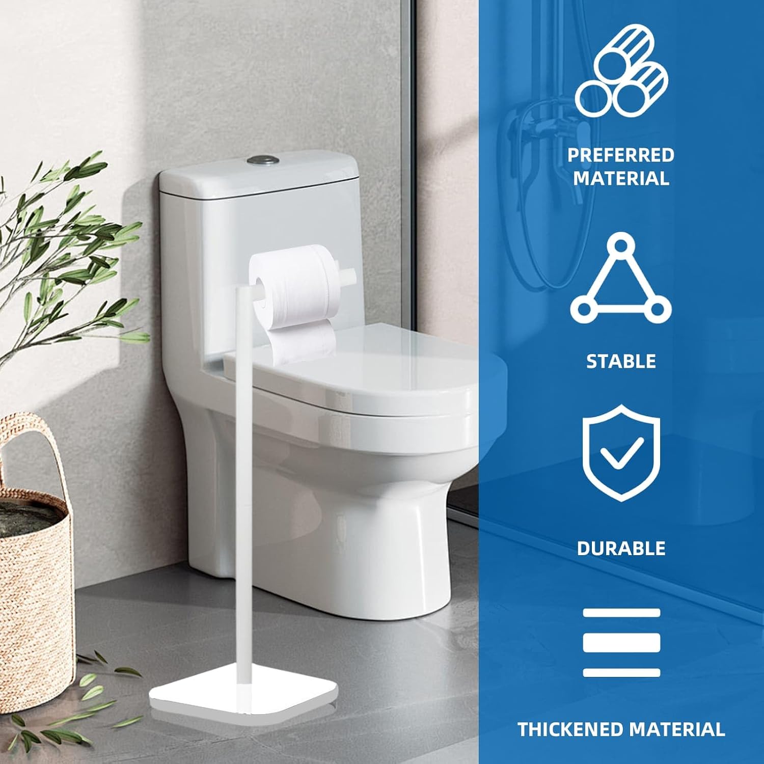 Detalle de Stainless steel toilet roll holder for 6 rolls