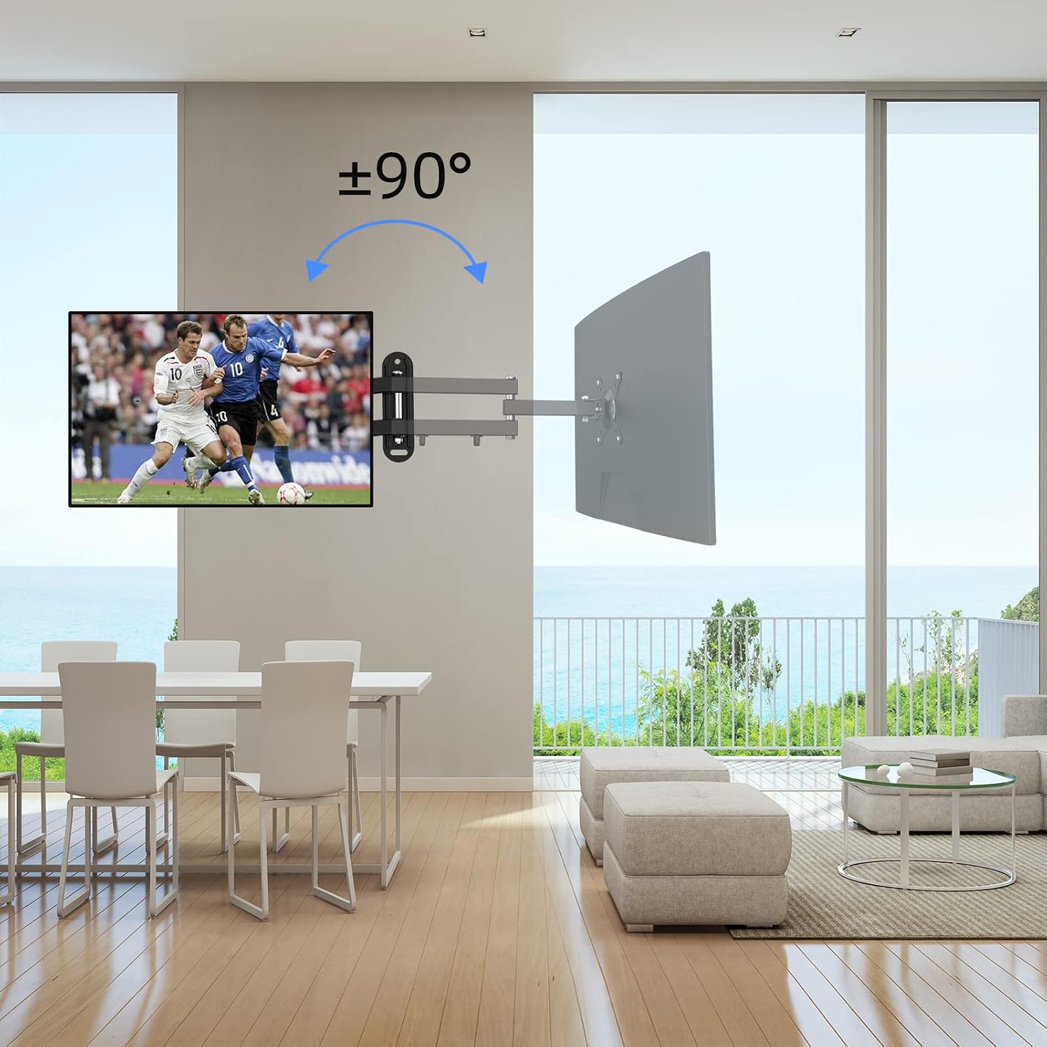 Detalle de Suptek MA2720-2 TV Wall Mount: Full Motion Dual Pack for 15-32" TVs (VESA 75x75 / 100x100)