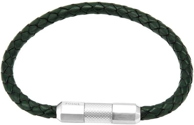 Thumbnail 2 de Fossil bracciale da uomo in pelle o acciaio inossidabile con chiusura regolabile