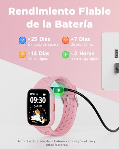 Thumbnail 6 de BIGGERFIVE Pulsera inteligente para niñas, monitor actividad