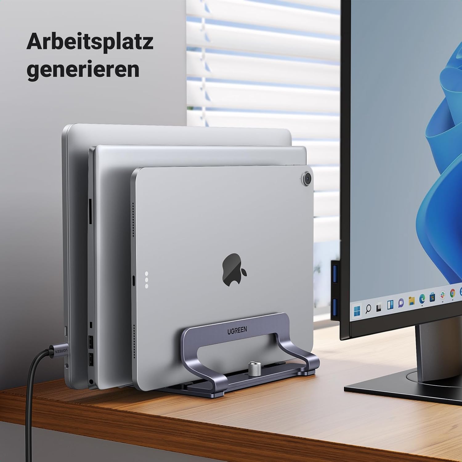 Detalle de UGREEN Vertikaler Laptop-Ständer 3 Slot