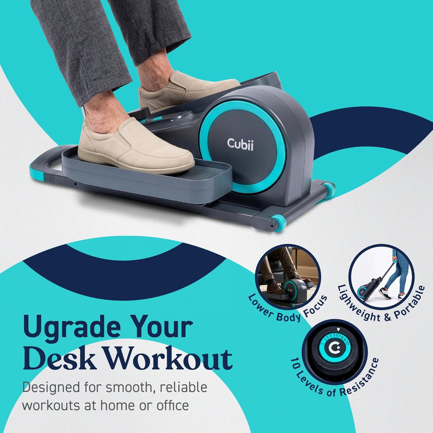 Thumbnail 1 de Cubii GO Under-Desk Elliptical with LCD 1 🚴♀