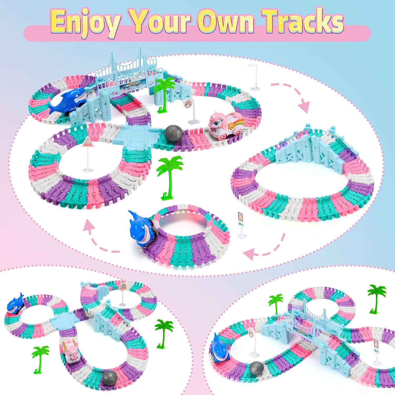 Detalle de MOMSIV Race Track Toy for 3–7 year olds