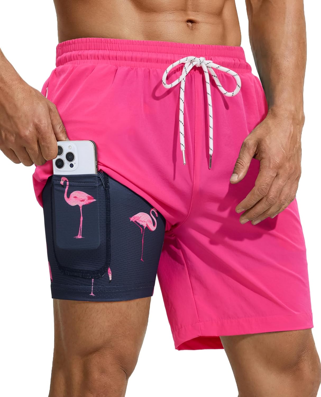Thumbnail 6 de Gleeease 7inch Men’s Swim Trunks 2-in-1 with Compression Liner, Pockets, Quick-Dry and Stretch