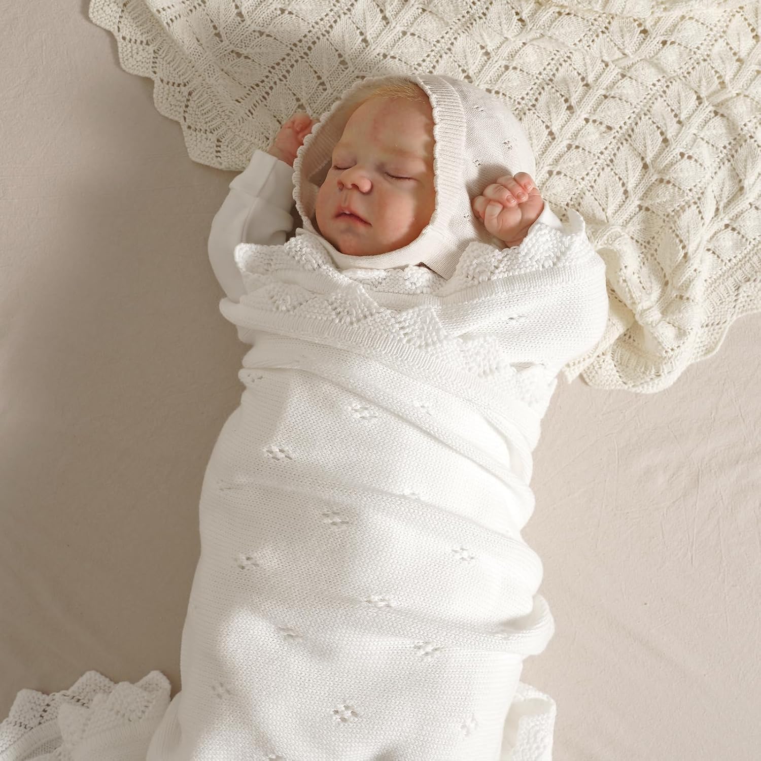 Thumbnail 2 de Baby cotton knit blanket 100 x 80 cm