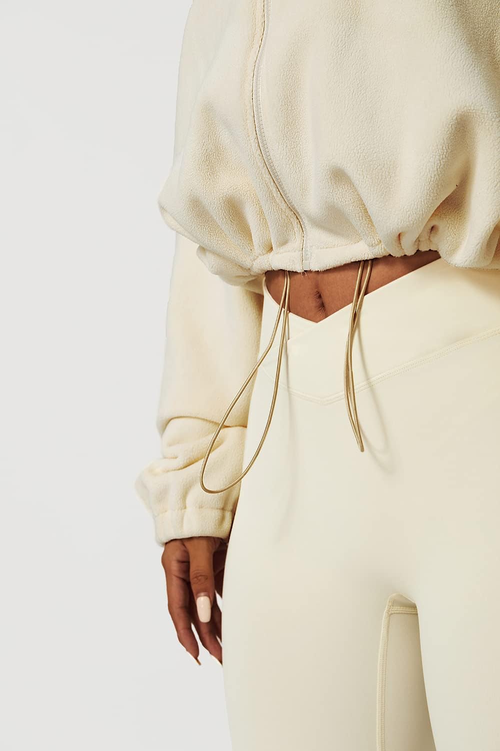 Thumbnail 5 de QINSEN Women's Sherpa Crop Zip Jacket ⧸ coat?