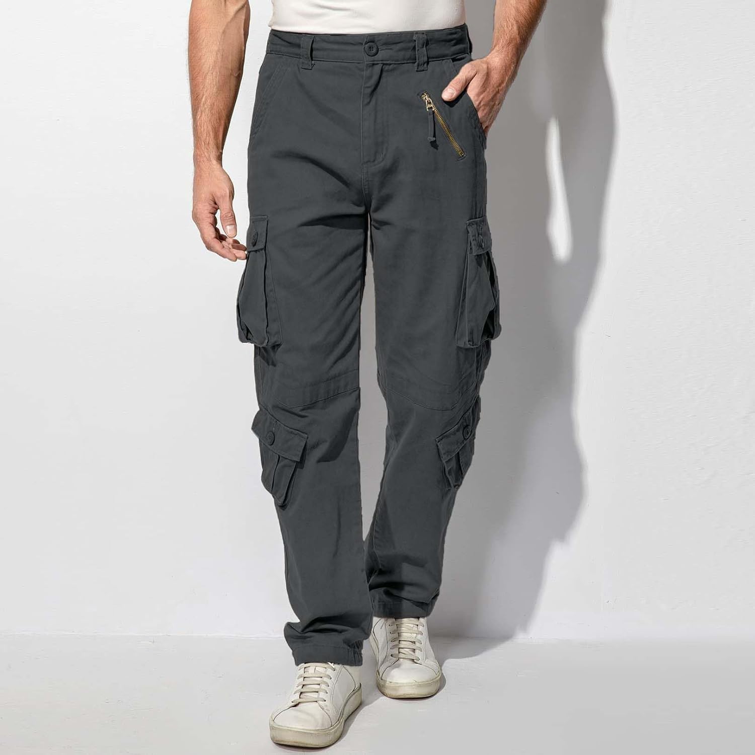 Thumbnail 1 de Jessie Kidden men’s combat camo cargo trousers (combat camo / tactical work pants #7533)