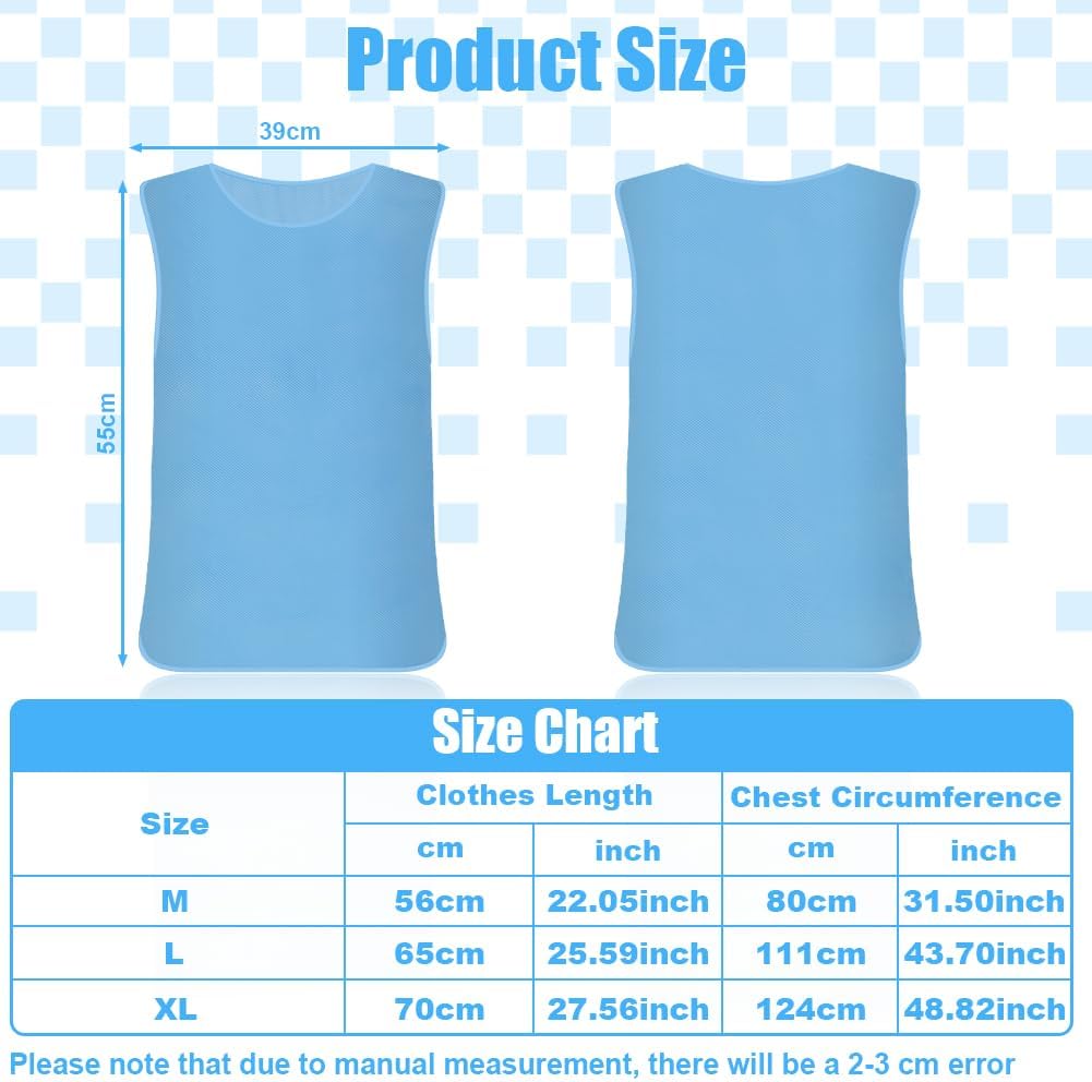 Detalle 2 de AUYAO 6Pcs Mesh Training Vests – Breathable Scrimmage Bibs for Team Practice