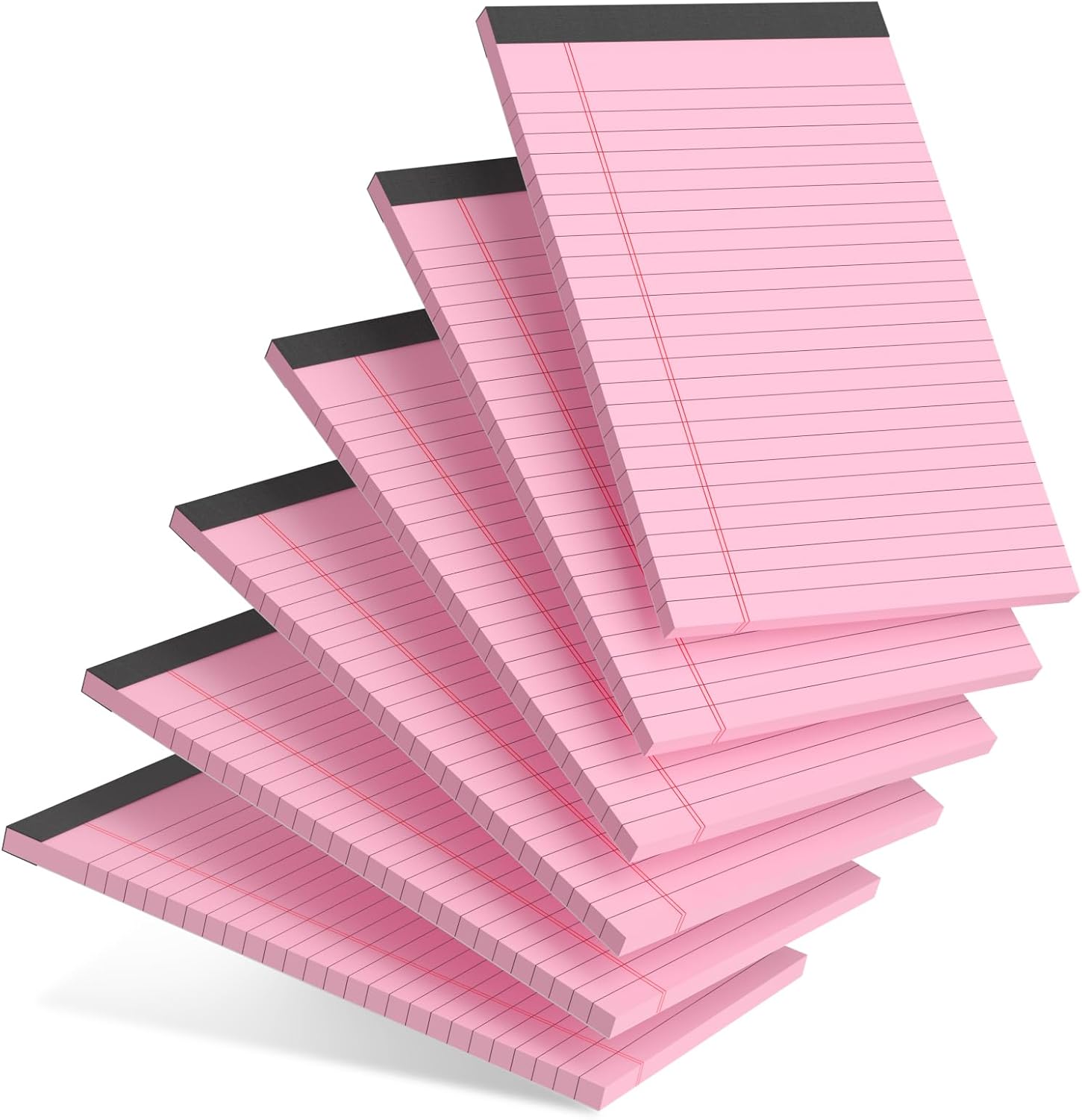 Detalle de AILZFEI 5 x 8-Inch Pink College-Ruled Notepads, 6-Pack