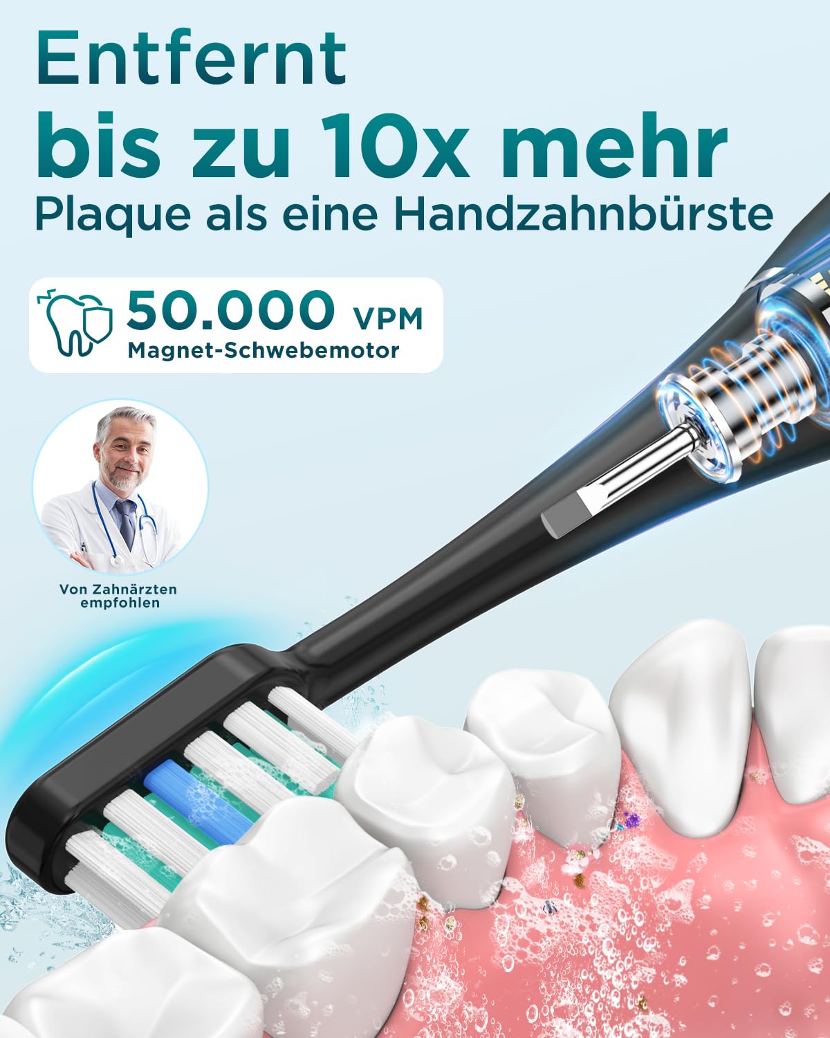 Thumbnail 1 de YTEATH PRO Schallzahnbürste 90 Tage Akkulaufzeit