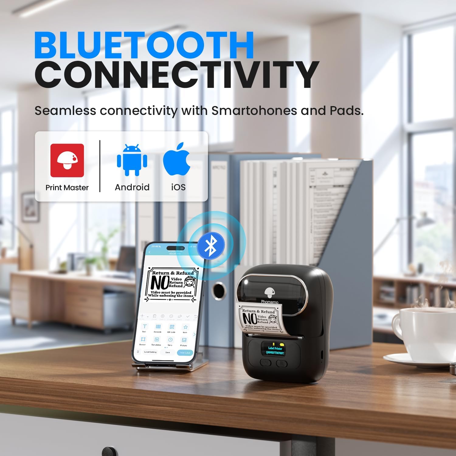 Thumbnail 5 de Phomemo M110: stampante etichette portatile Bluetooth con kit completo