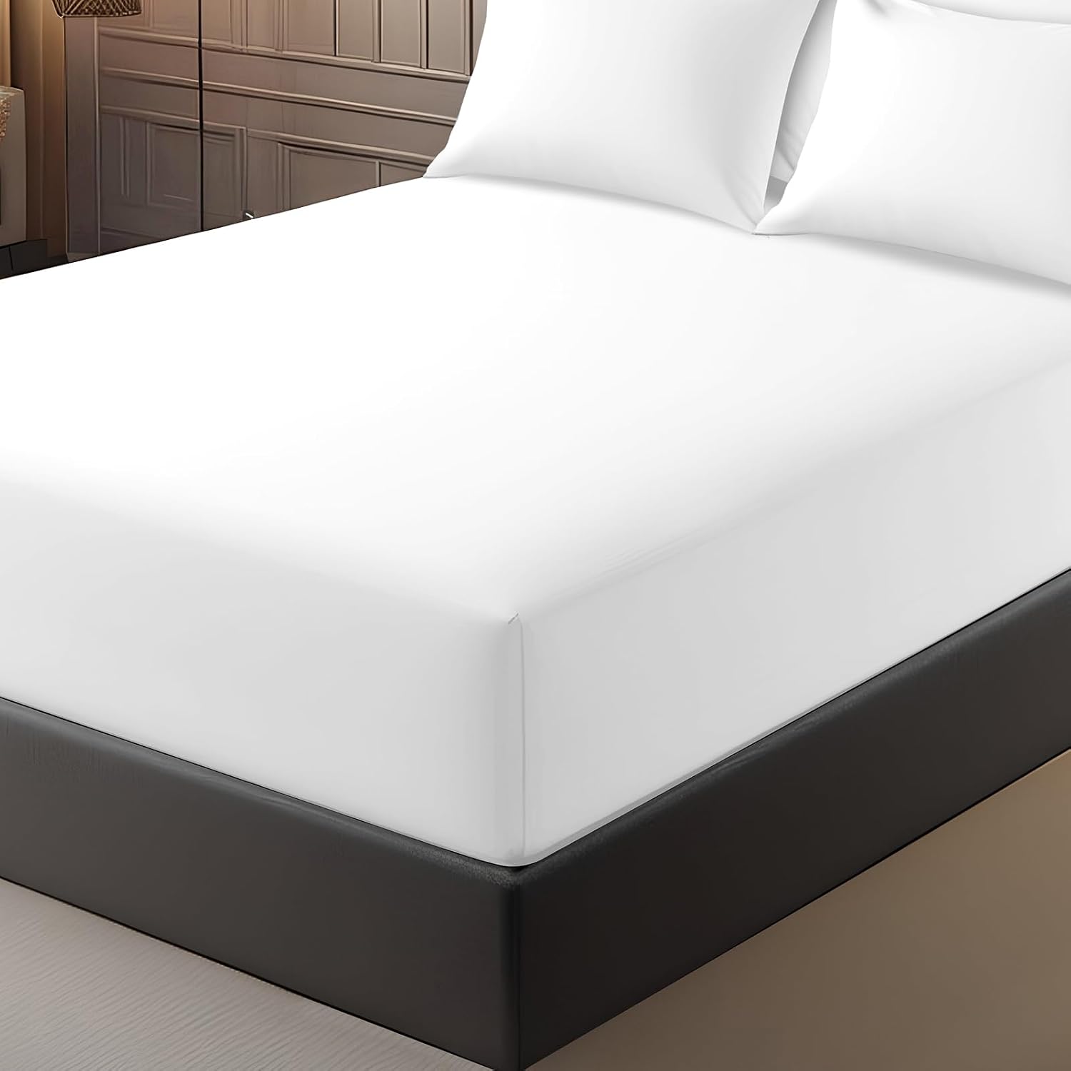 Detalle de Pamposh King Size Fitted Sheets 40 cm Pocket