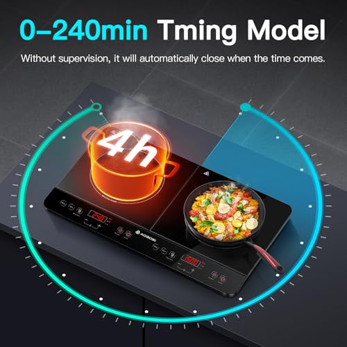 Detalle de AAOBOSI Double Induction Hob with Independent Dual Zones (2800W)