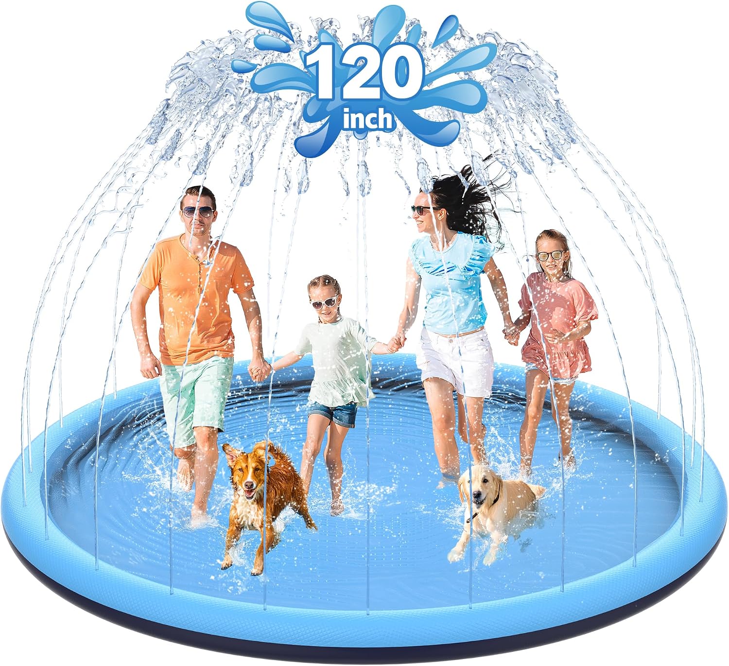 Thumbnail 6 de CACSPS 67-inch Non-Slip Splash Pad for Kids and Dogs