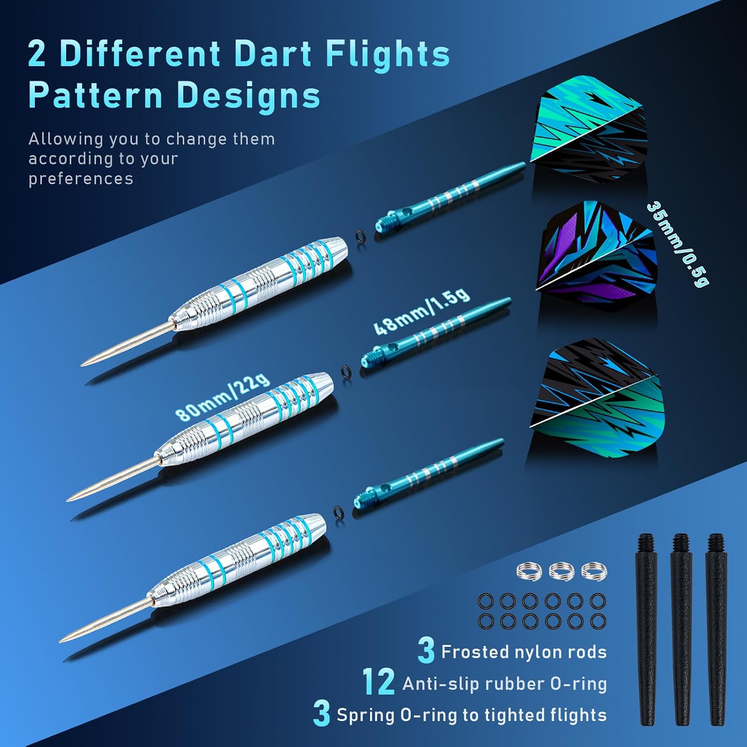 Thumbnail 2 de XAWU 24g Steel Tip Darts Set