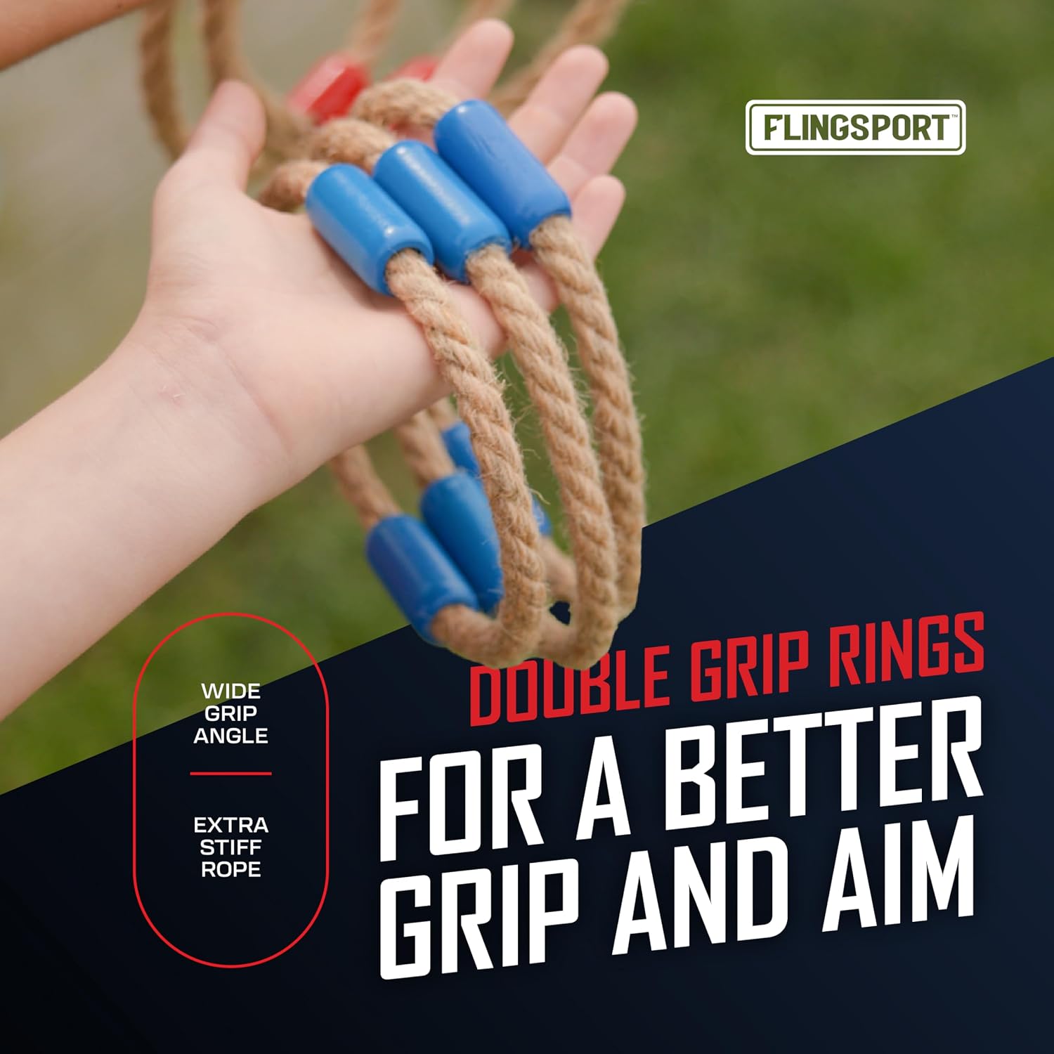 Thumbnail 1 de FLINGSPORT Ring Toss Game with 6 Rings and Case — Outdoor Family Fun