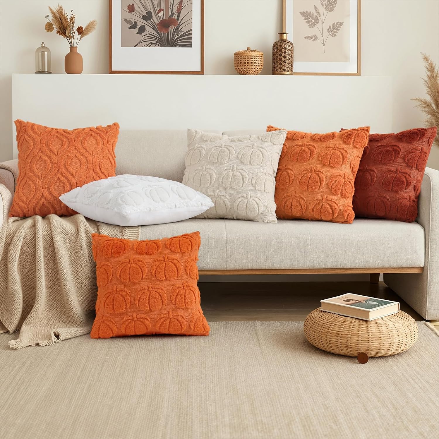 Thumbnail 1 de decorUhome Faux Fur Pillow Covers 18x18