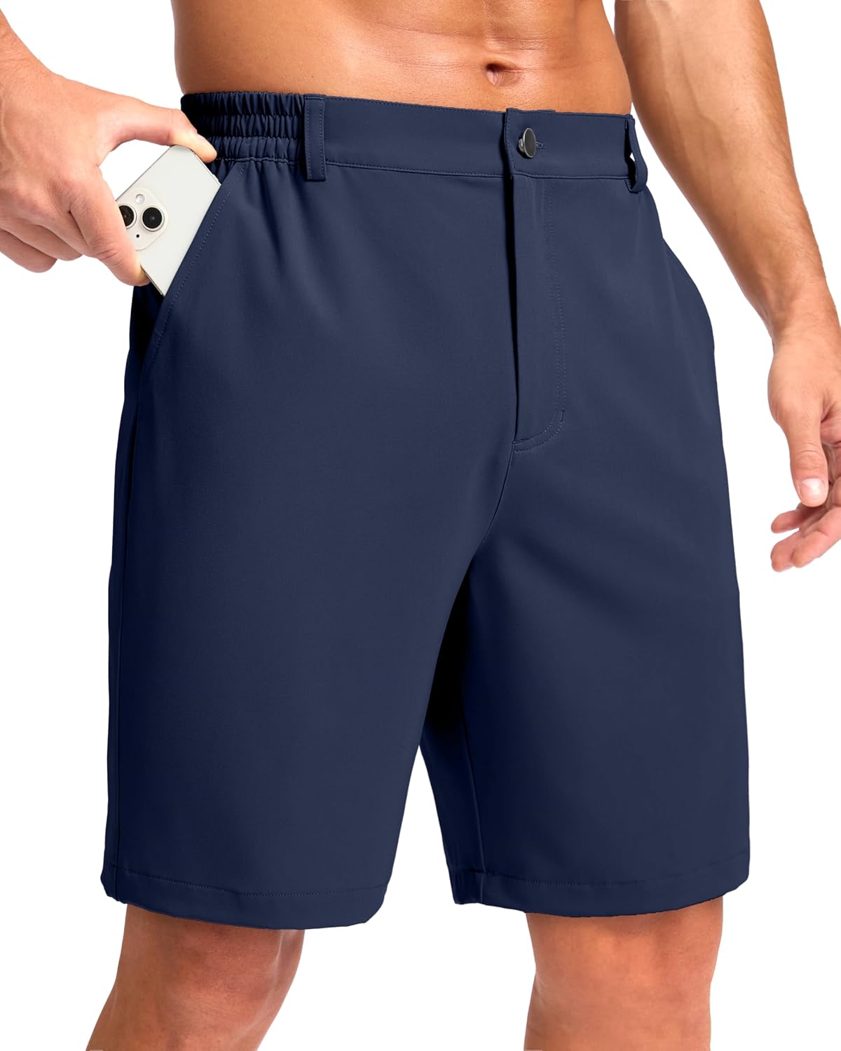 Detalle de Pudolla Men's Golf Shorts, 5/7/9-Inch Inseams, Stretch, Quick-Dry Fabric