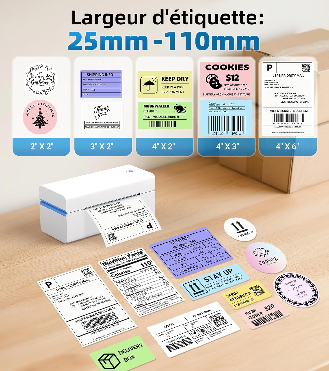 Thumbnail 2 de ORGSTA T001 Imprimante d'étiquettes 110 mm 🖨️