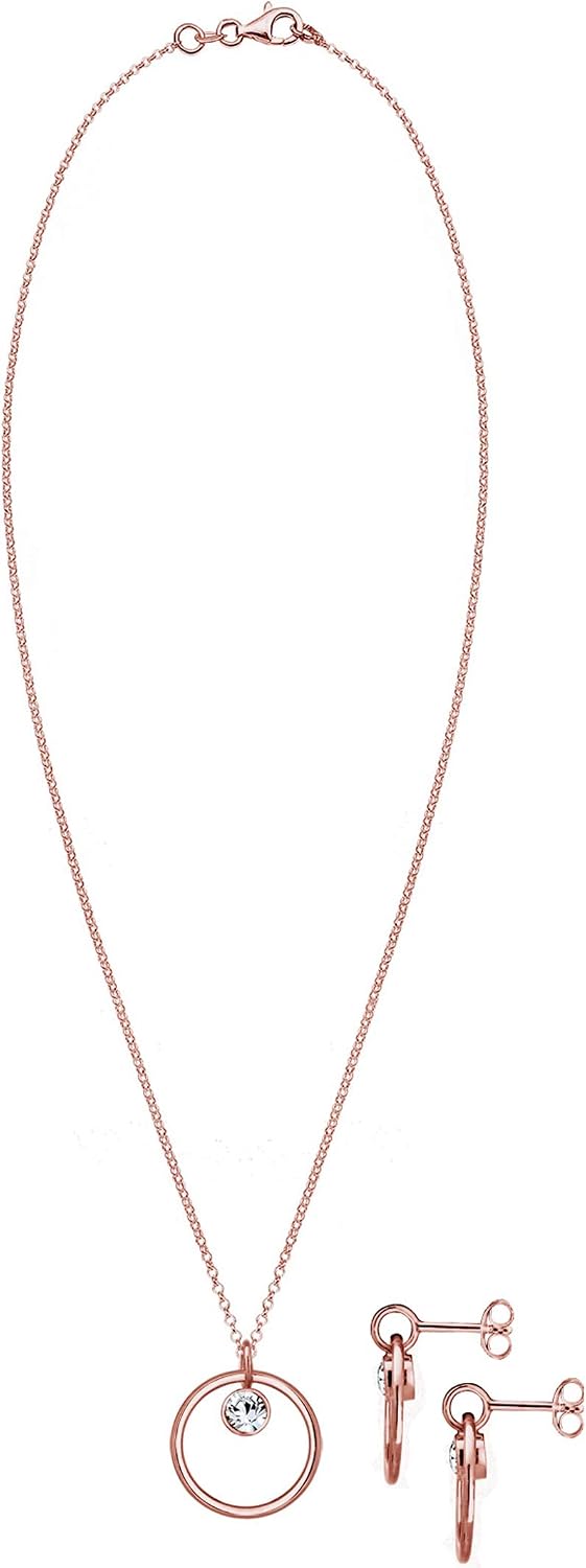 Detalle de Elli Schmuckset Kreis Cut Out Edel mit Kristallen