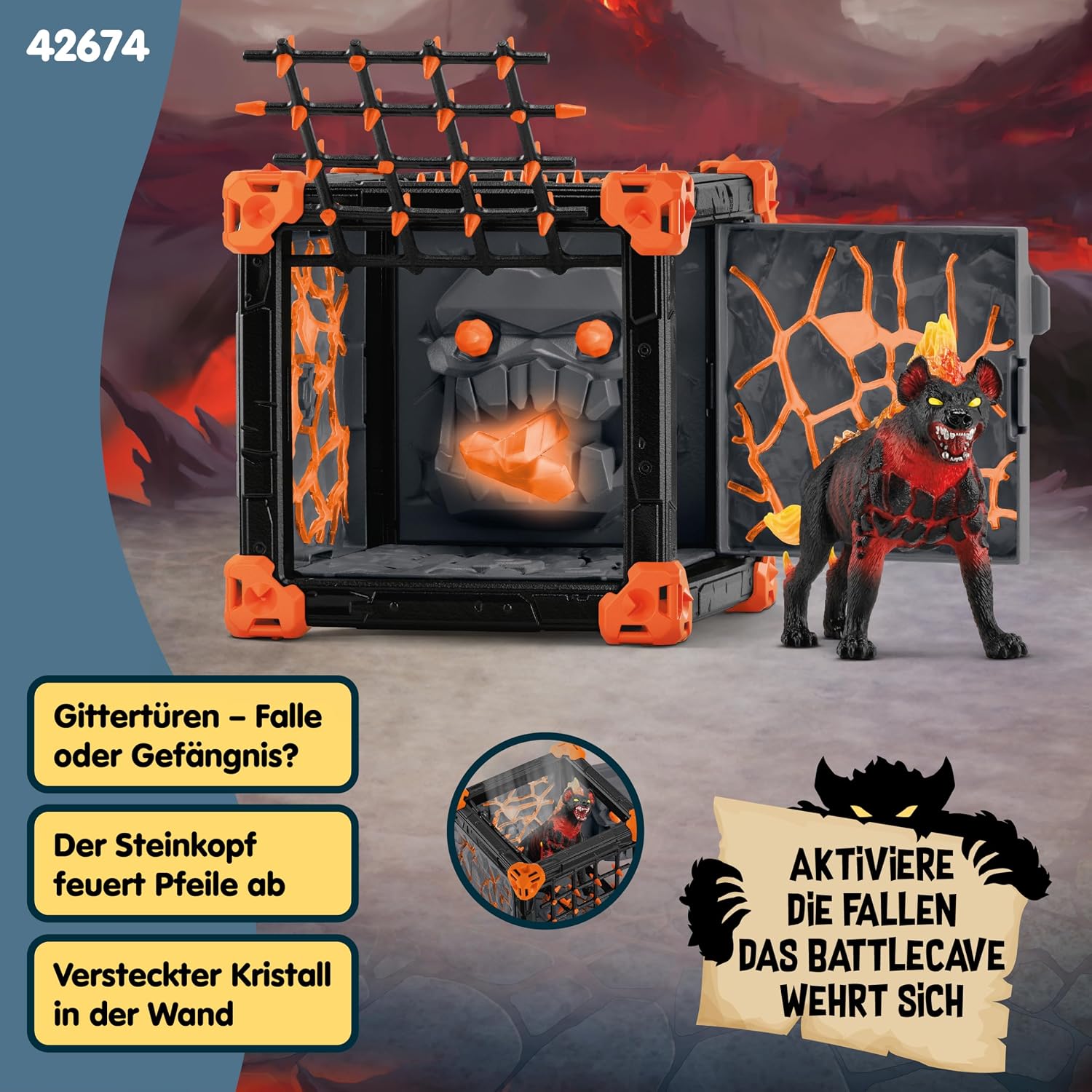 Thumbnail 5 de Schleich Eldrador Creatures Battle CAVE Lavahyäne 42674