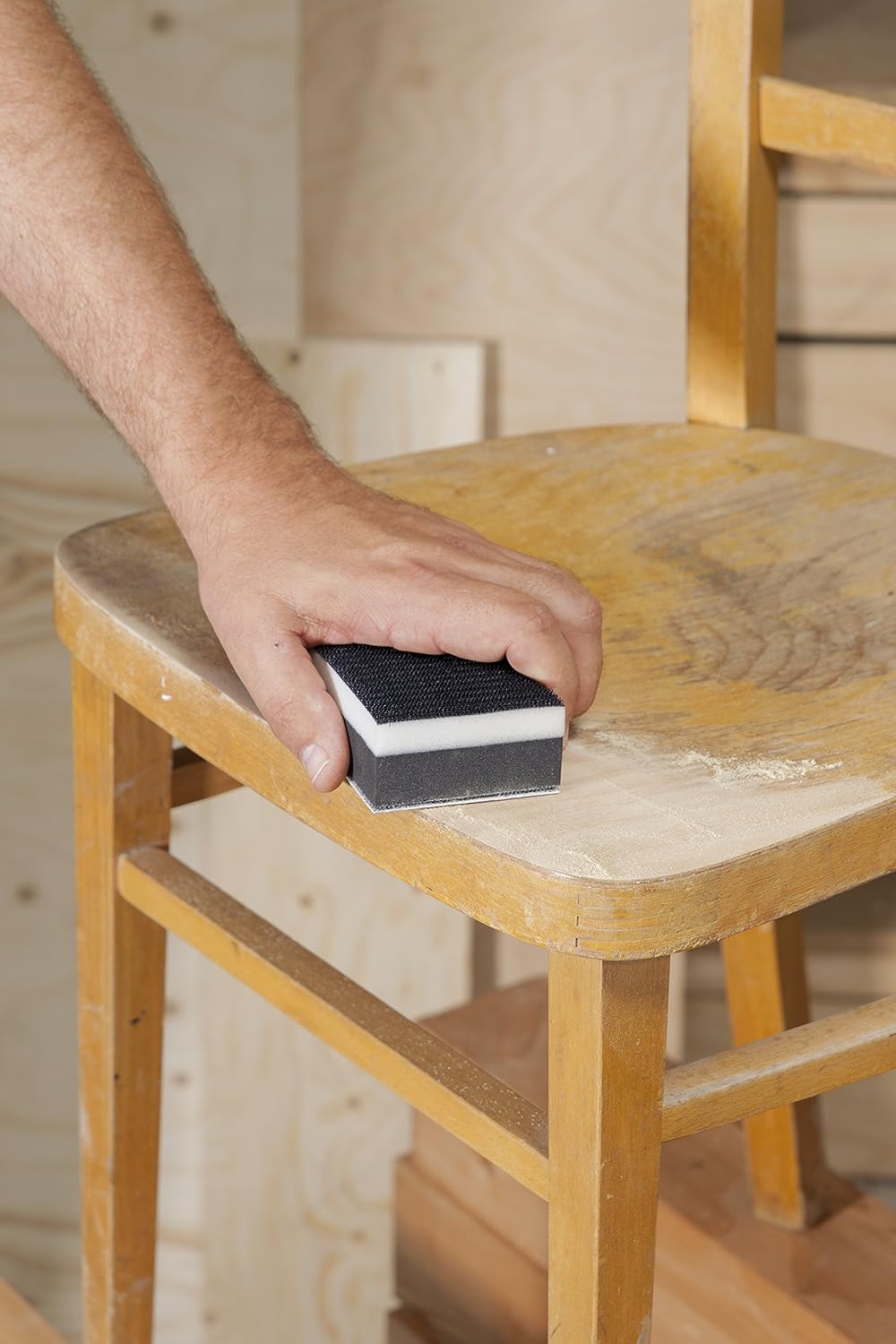 Detalle 2 de wolfcraft 2892000 handschuurset 4-delig met harde en zachte zijde, Easy-Fix